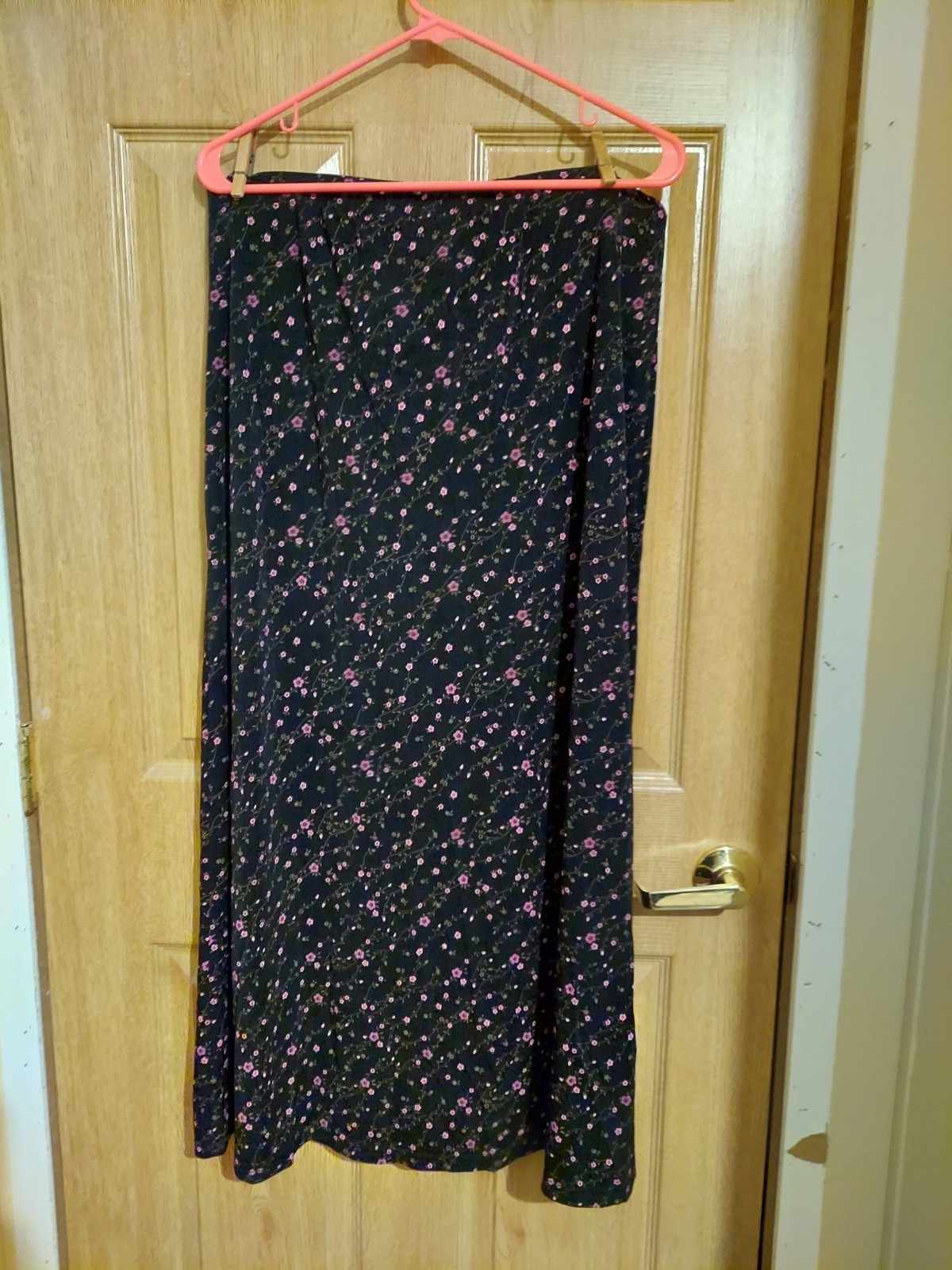Vintage Dark Floral Maxi Skirt JM Collection Skirt Womens XL Whimsigoth 90s Rose