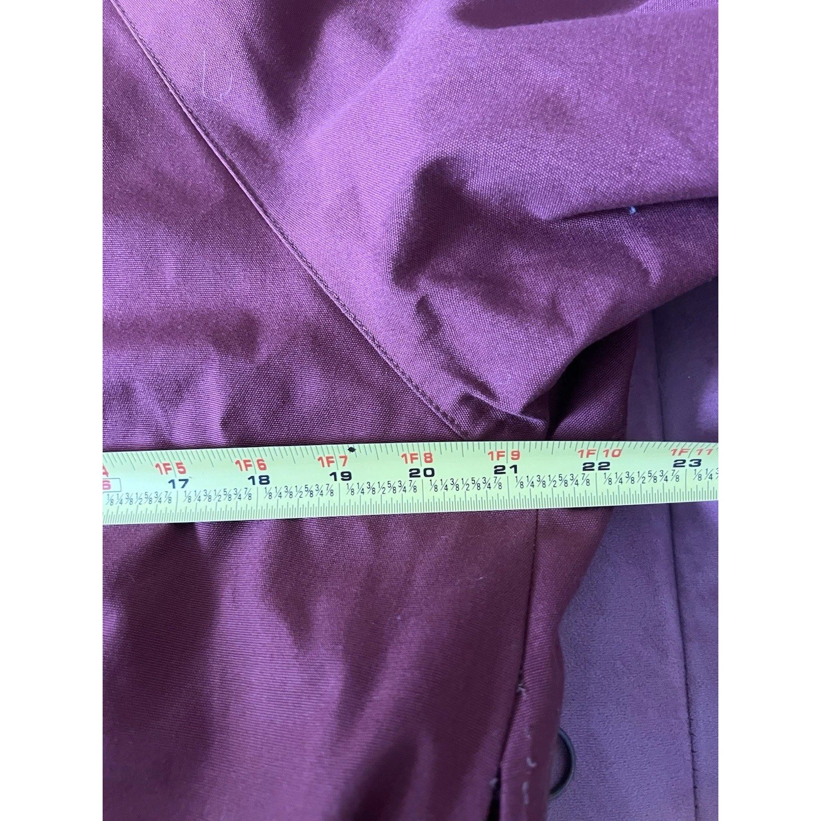 VTG Bonnie Cashin for Russ Taylor Trench Coat Burgundy Plaid Swing Long Large