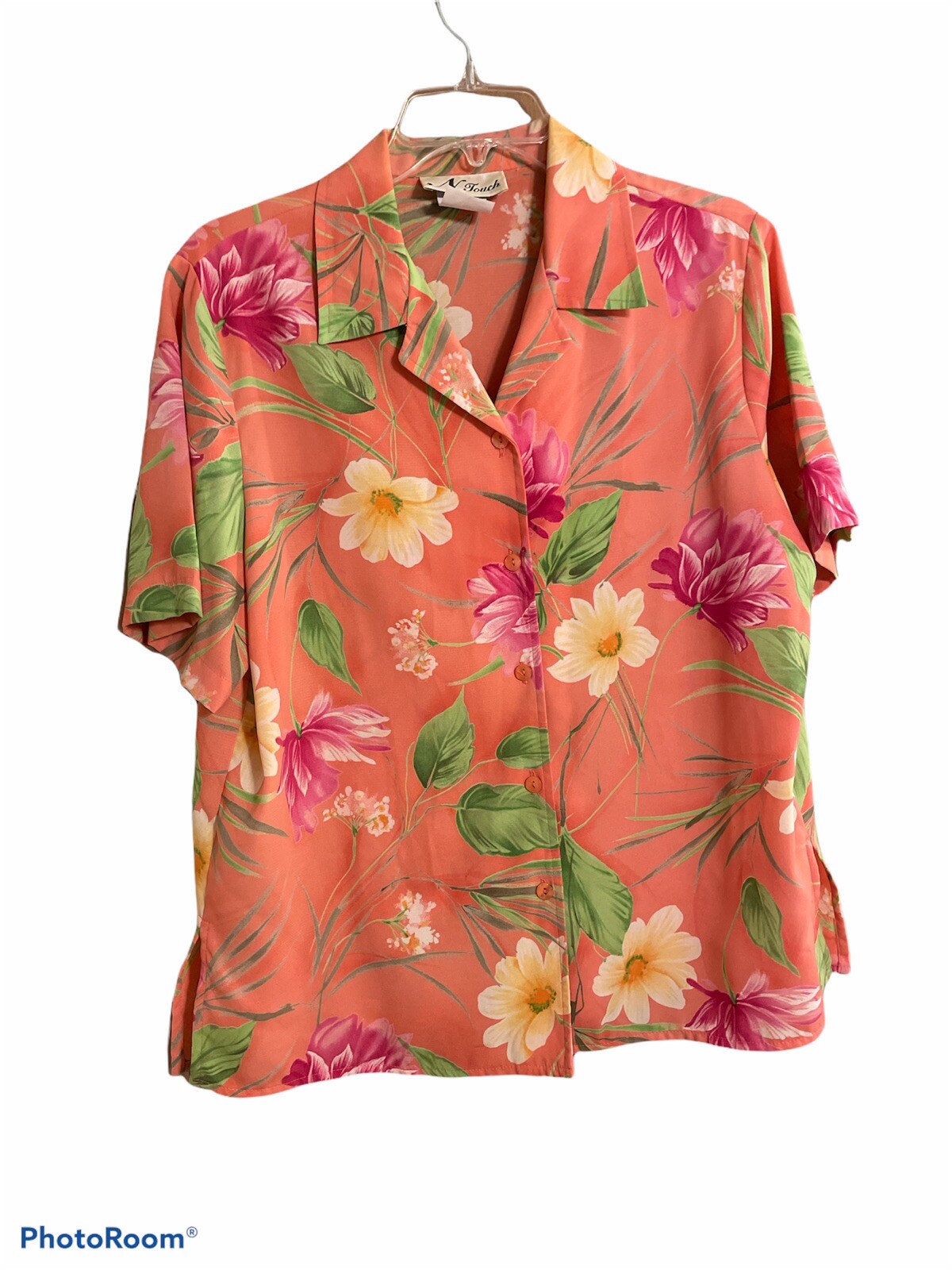 Ladies N Touch shirt & skirt floral Vintage.. Size M& L