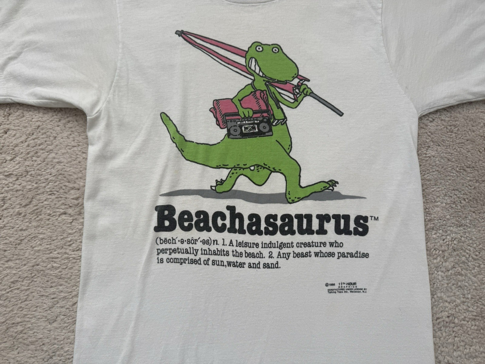 Vintage Screen Stars Best Beachasaurus 1986 T-Shirt Size M Made in USA