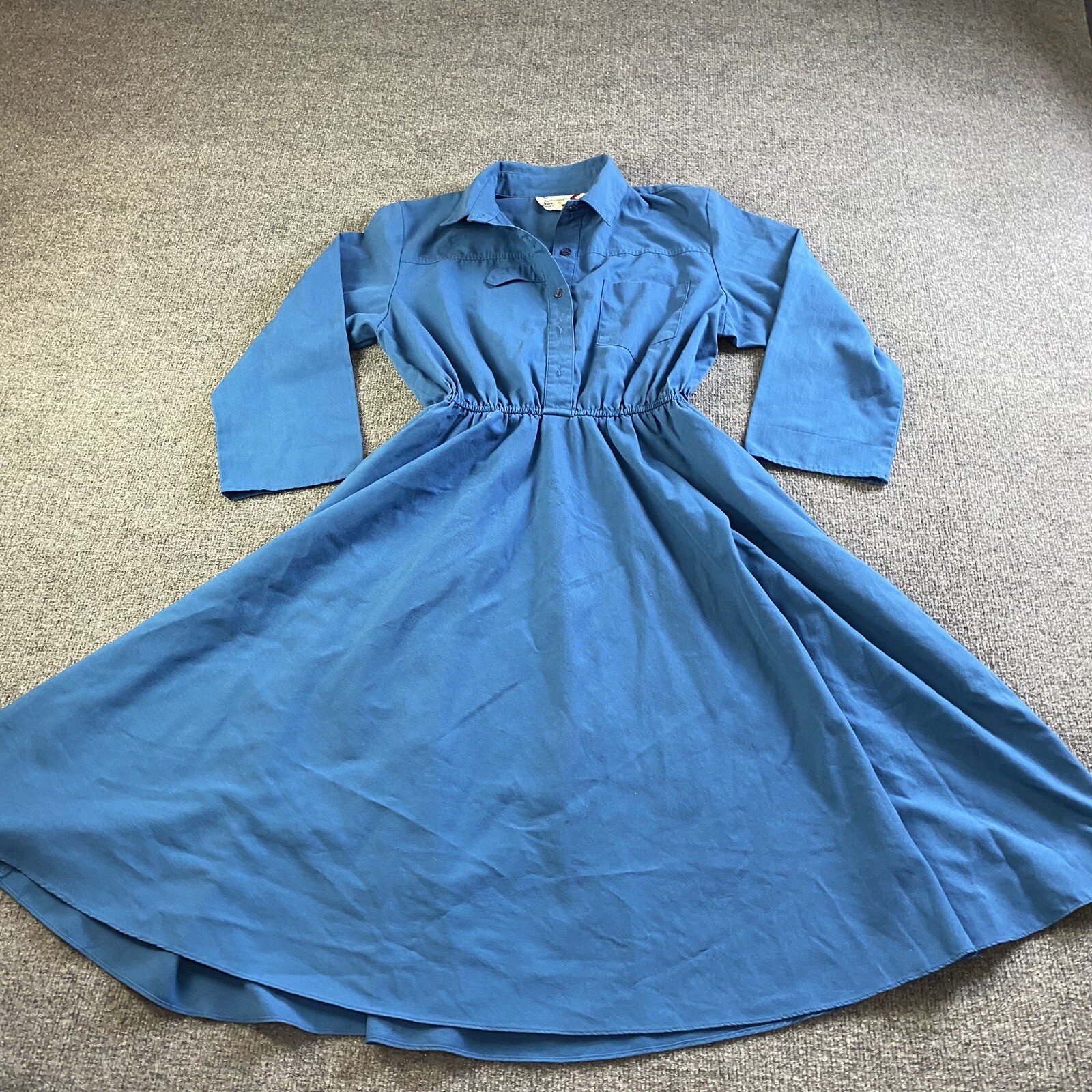 VTG | The American Shirt Dress Black Vintage Uniform Workwear Size 14P