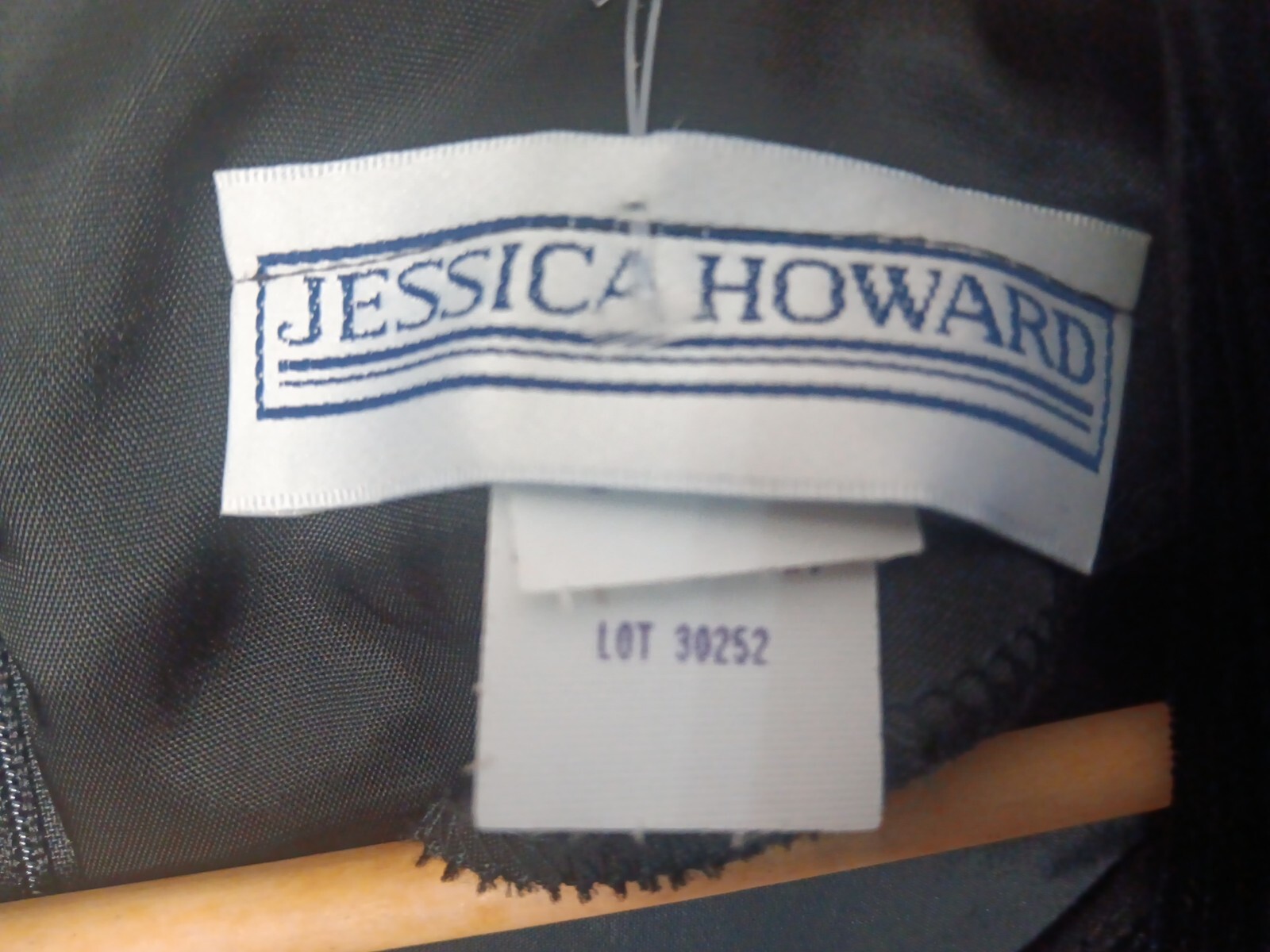 Jessica Howard Vintage 80s Black Midi Velvet Evening Gown Dress Womens 8 NWT USA