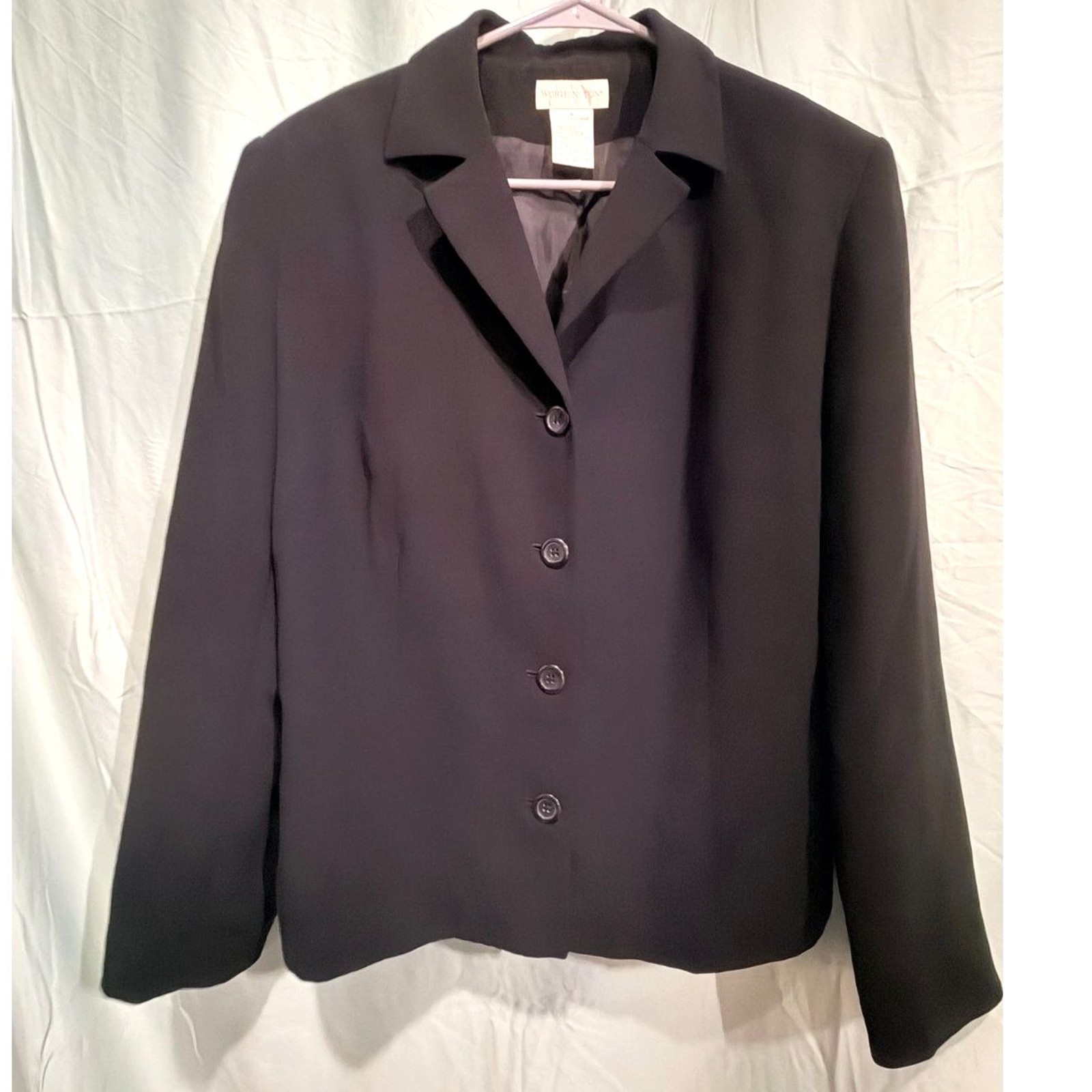 Vintage Worthington Black Blazer Women’s 16 Four Button Fully Lined 90s Y2K