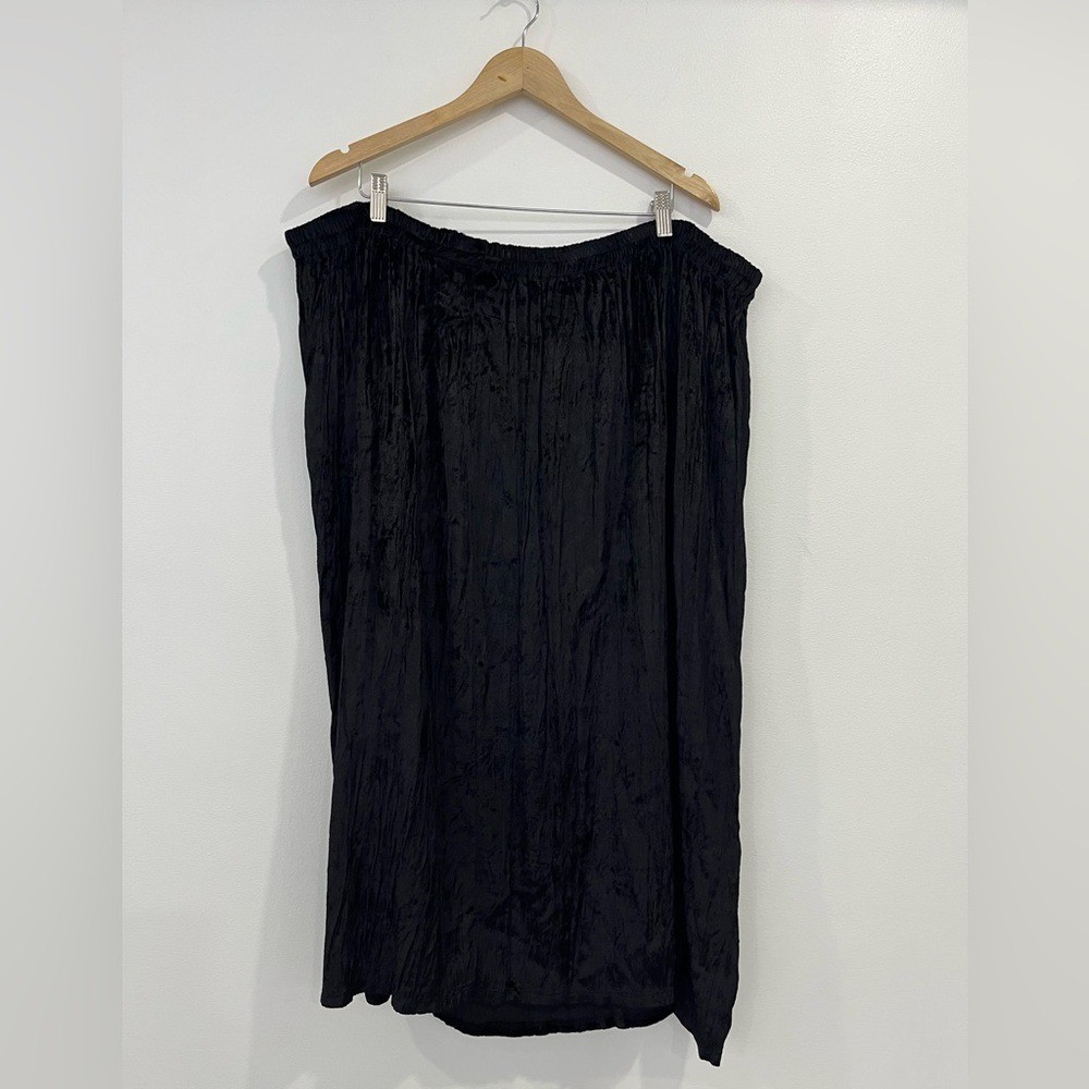 Women’s Vintage Black Velvet Skirt 26W/28W Whimsigoth Festival