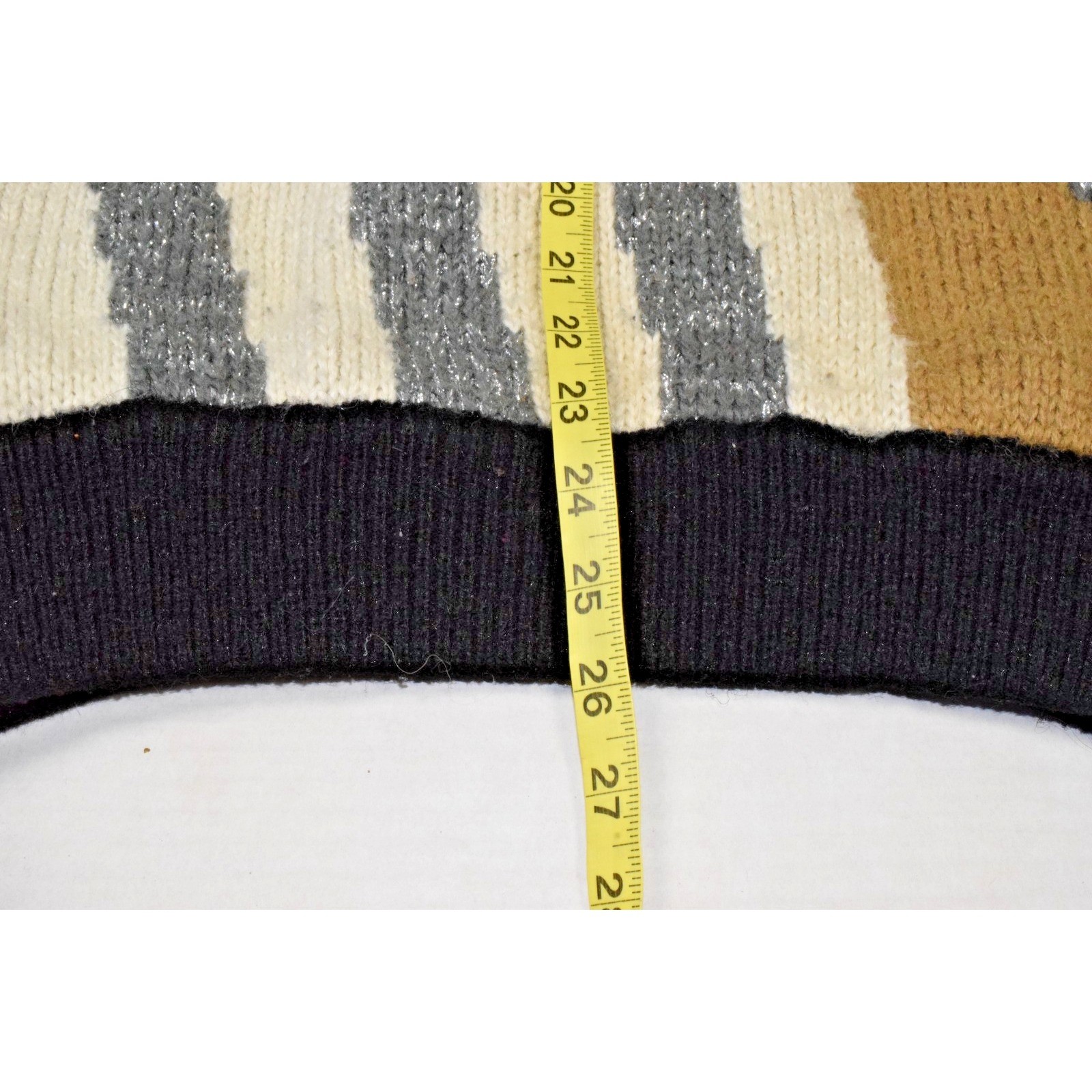 Vintage Cardigan Sweater Bramble Lane Size M 80s Sparkly Geometric Wide Shoulder