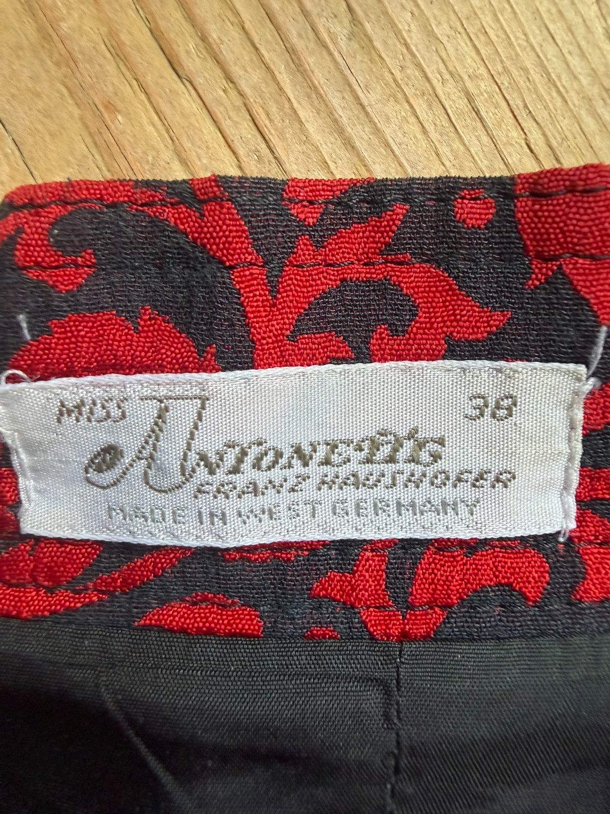 80s designer maxi skirt Franz Haushofer Miss Antonette vintage brocade size 36 38