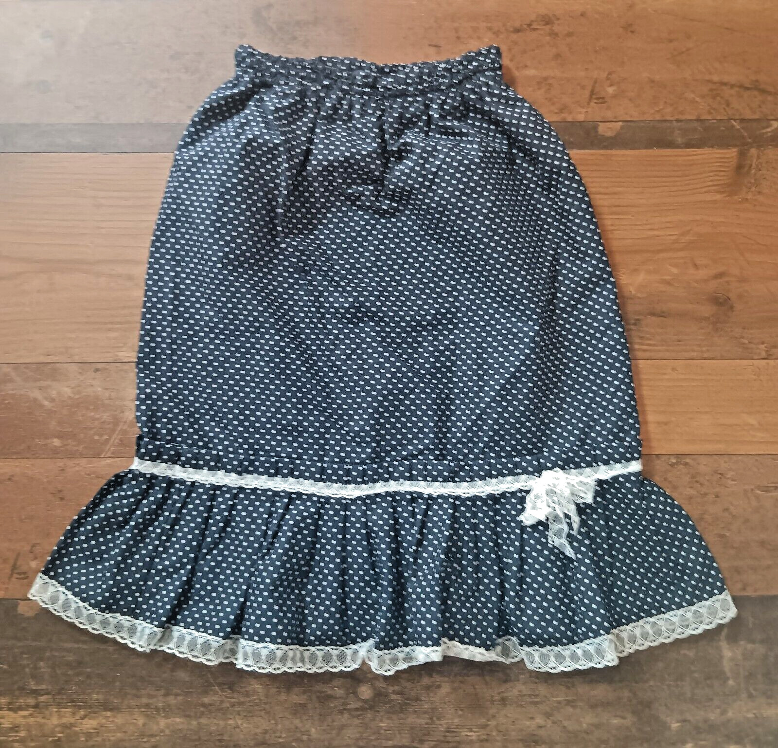 Rockabilly Skirt Black With Small Dots Original Vintage