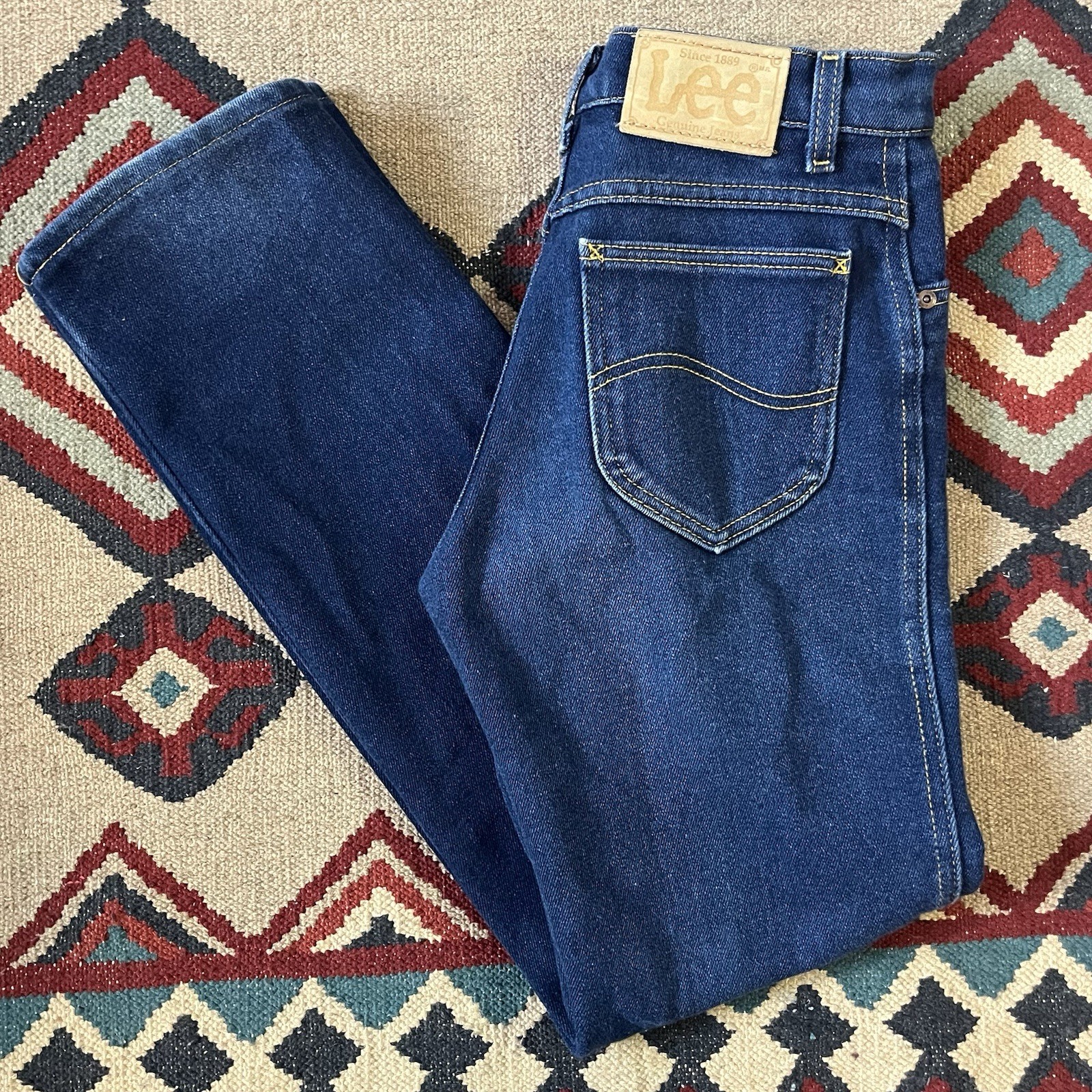 Vintage 80s Lee Riders Jeans Women’s 28×30 USA Made Blue Stretch Denim