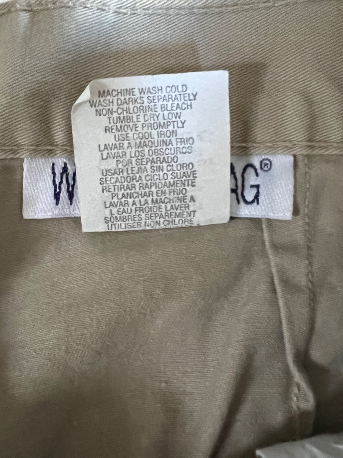 WP09-White Stag,Pleated,VINTAGE, Khaki, hiwaist Womens Pants 28×32 12T
