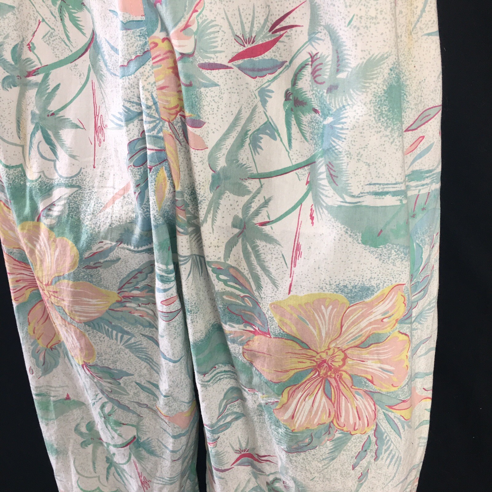 Blowout L.A. Jumpsuit True VINTAGE women 90s Belted Floral Size L To XL USA made