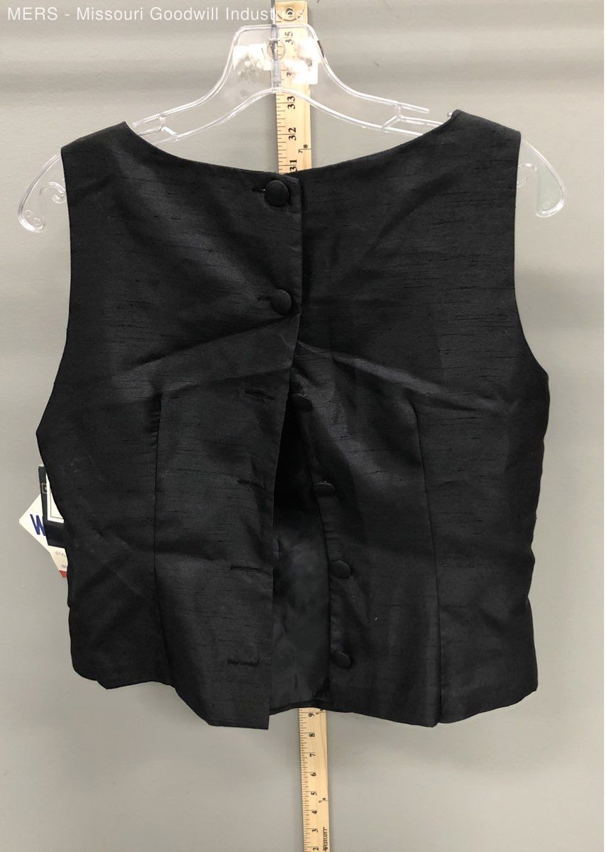 Scarlett Women’s Vintage 90s Black Floral Embroidered Shell Top Sz 5/6 NWT