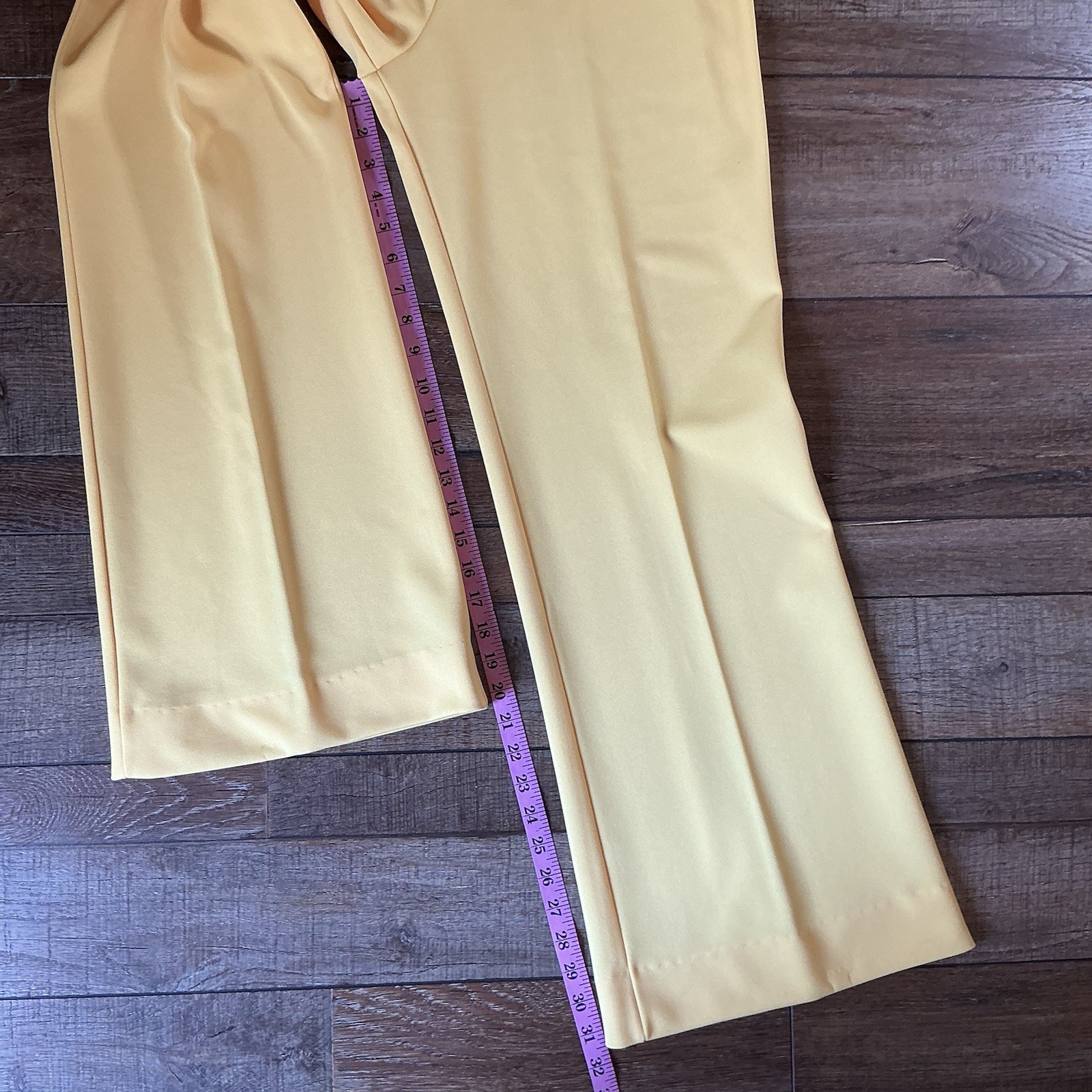 Vintage Mr. Fine Dallas Women’s Pantsuit Size 16 Yellow 2 Piece Set Top #15818