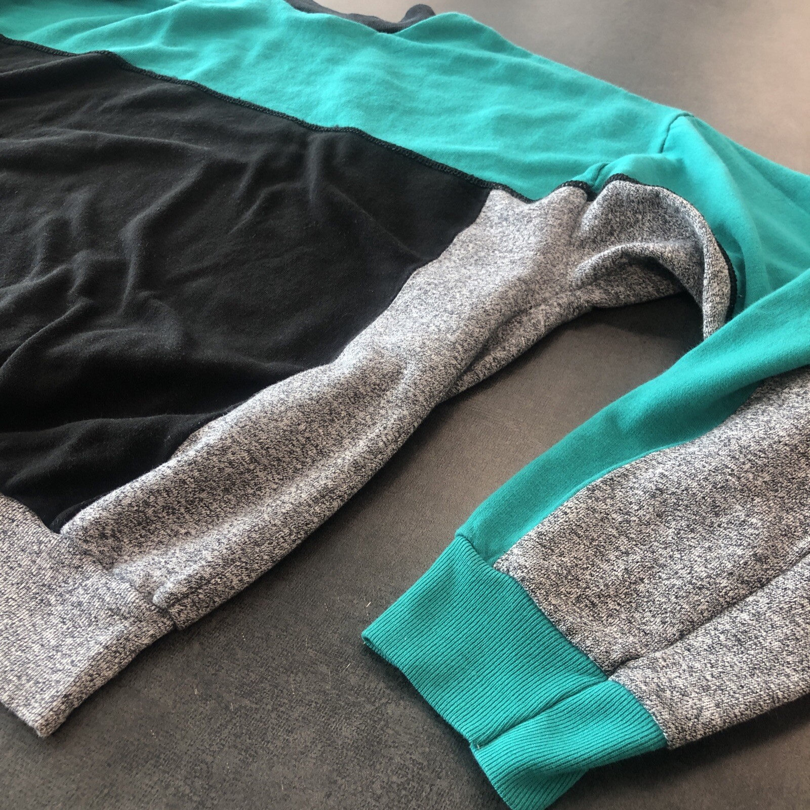 Vintage Runner Up Color Block Crewneck Sweatshirt Made In USA