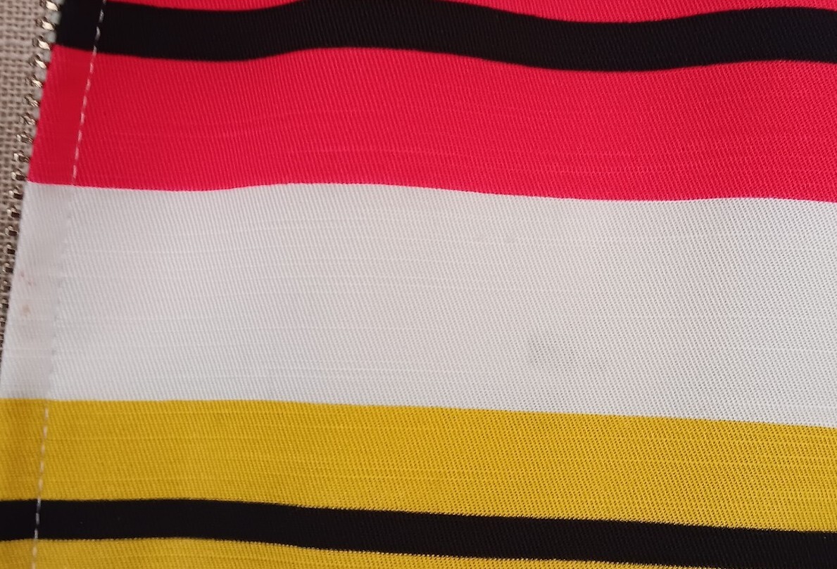 VTG Mishca Collared Rainbow Stripe Multi Color Full Zip Blazer Jacket Sz Large