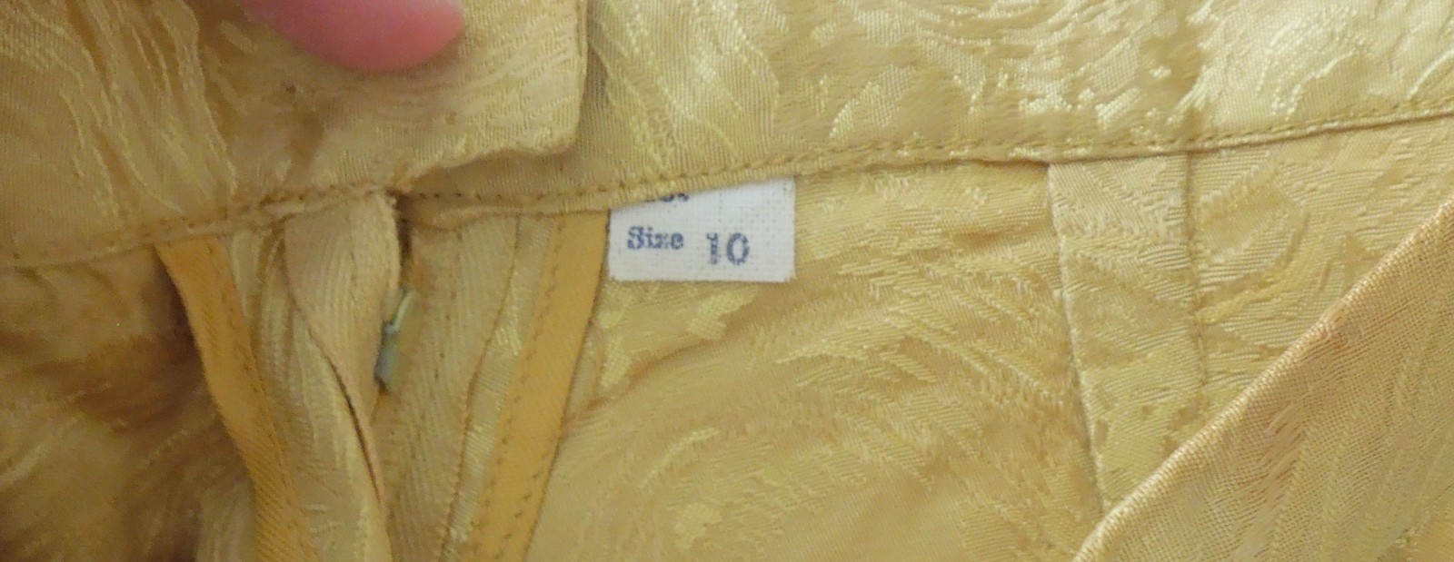 Vtg 60s KUKULUS Originals Gold Rose Jacquard Long Jacket & Pants ~ Sz 10 ~ NWT