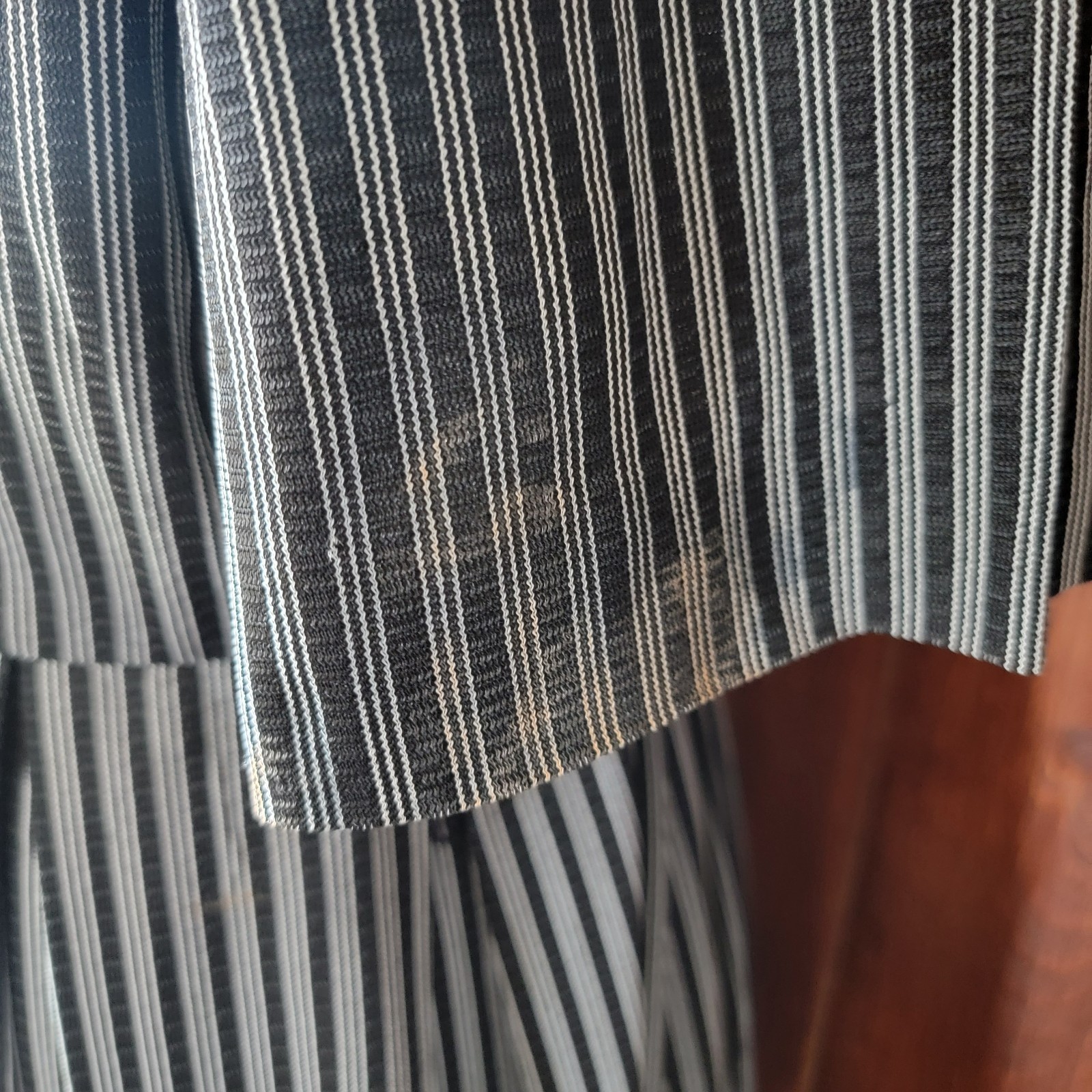 Vintage Miss Marilyn of Dallas 50s Black & White Striped Dress Collared Buttons