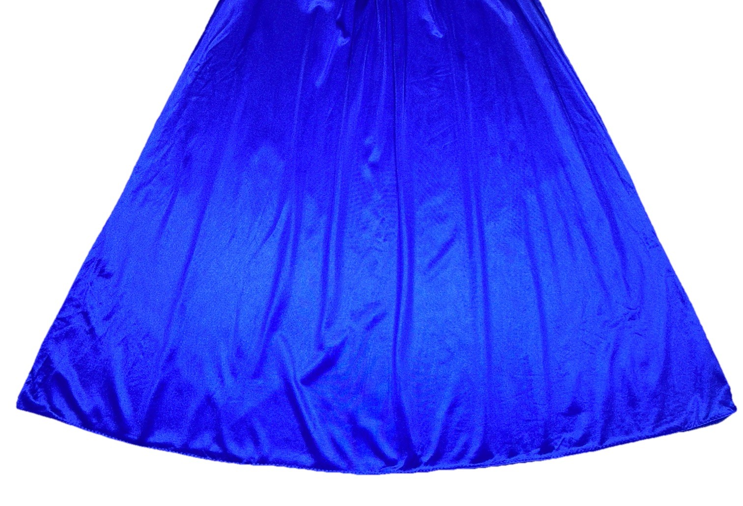 Vtg 80s Finesse Embroidered Nightgown Womens OSFM SM/LG Royal Blue Sleepwear