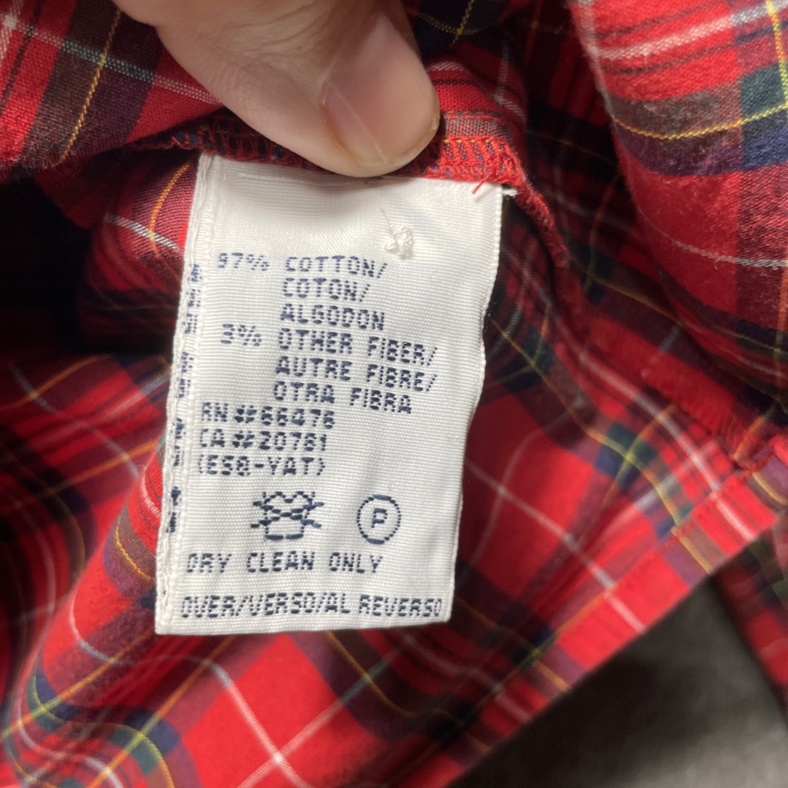 Vintage Tommy Hilfiger Jacket Mens Medium Anorak Hoodie Plaid 1/4 Zip 90s Cotton