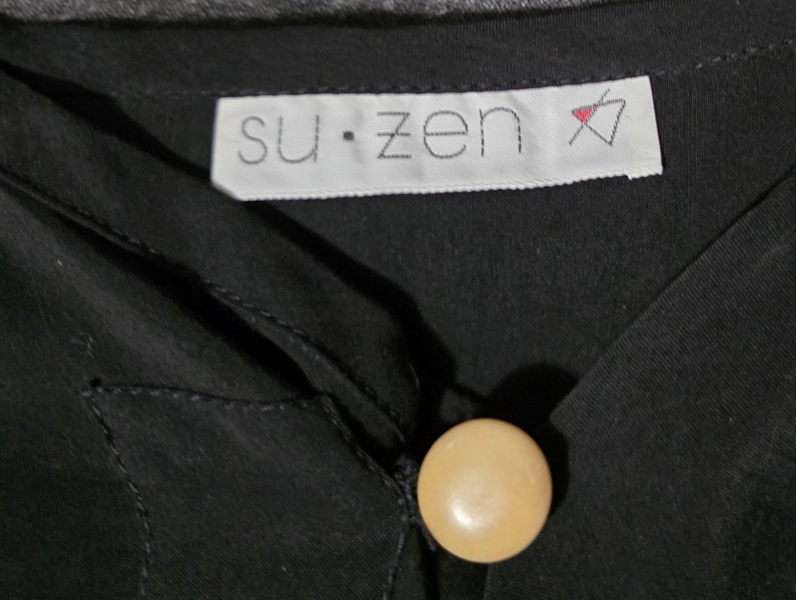 SU-ZEN OS Fits L thru 2X Tunic Top Black Silky Whimsigoth Fairy Grunge ’90s