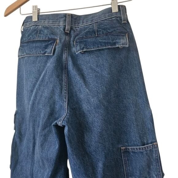 Denim Forum By Aritzia 90s Millie High Rise Cargo Wide Leg Jeans, Size 24