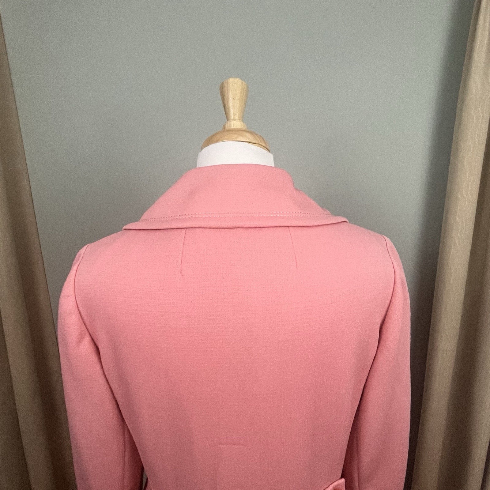 Vintage Bromleigh Women’s Overcoat Pink Full Button Up Size Medium/Large