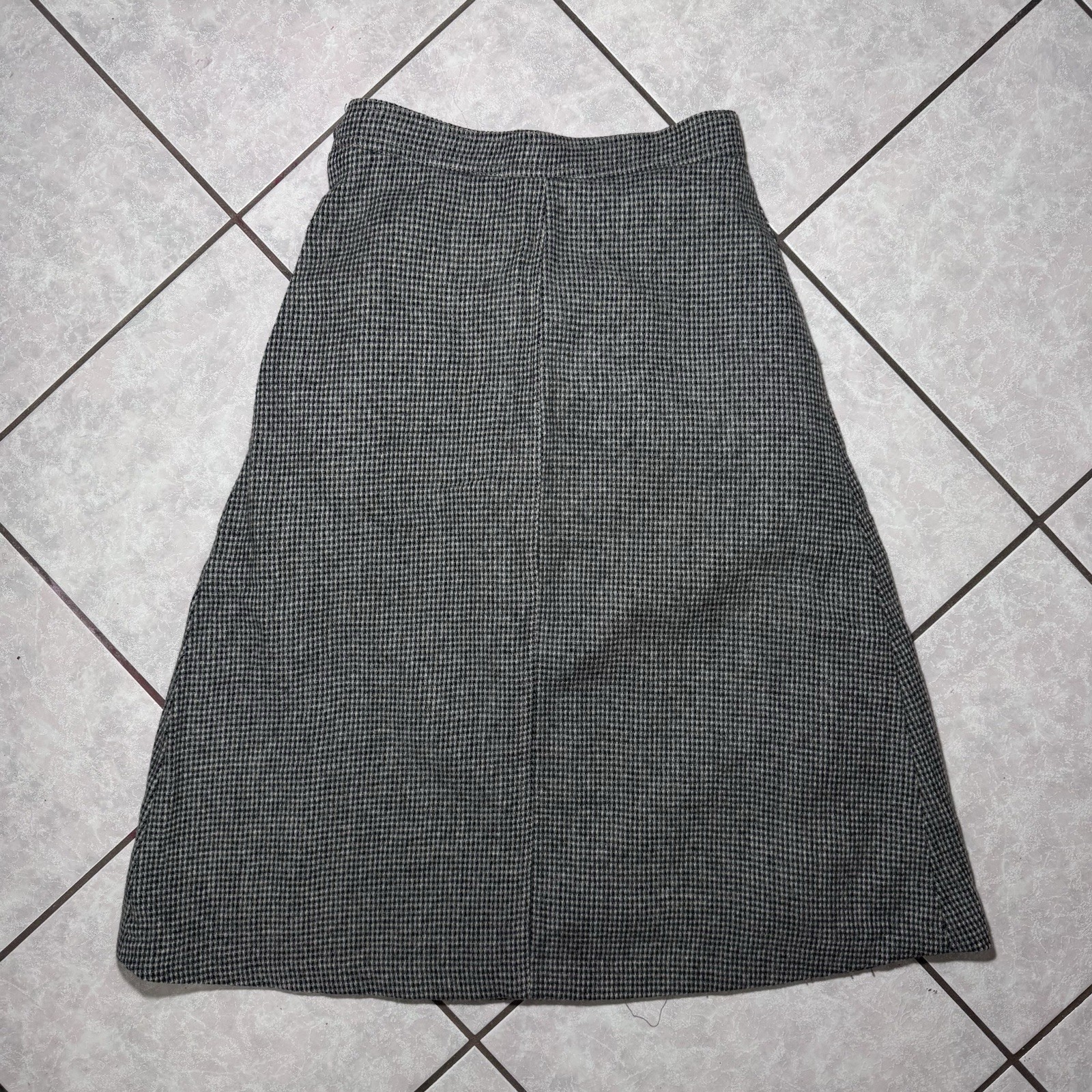 VTG 50s 60s Wool Union Made Side Button Closure A Line Skirt 26×28 USA