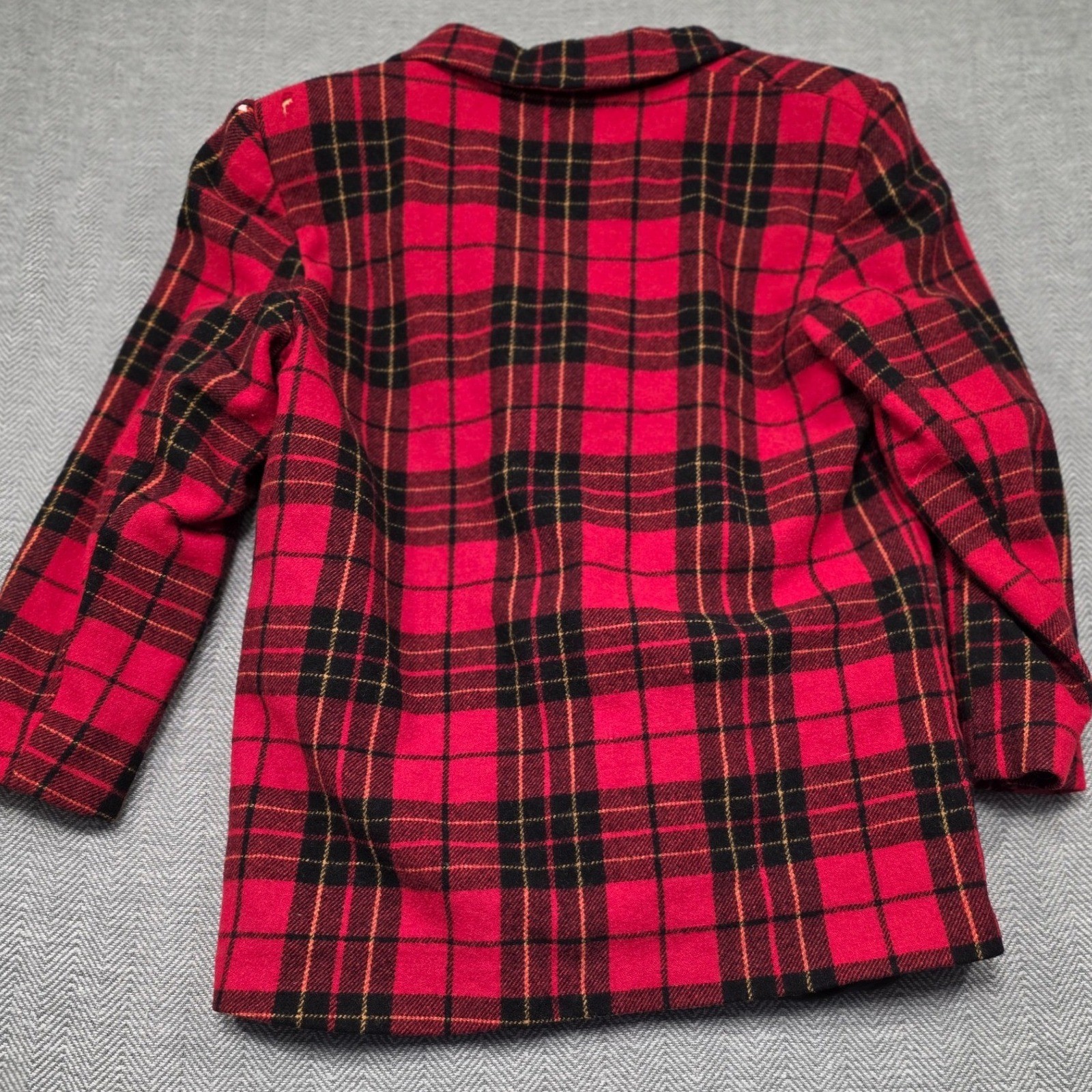 Vintage Donnybrook Red Black Plaid Blazer Jacket 11/12 Ukraine 90s Grunge Punk