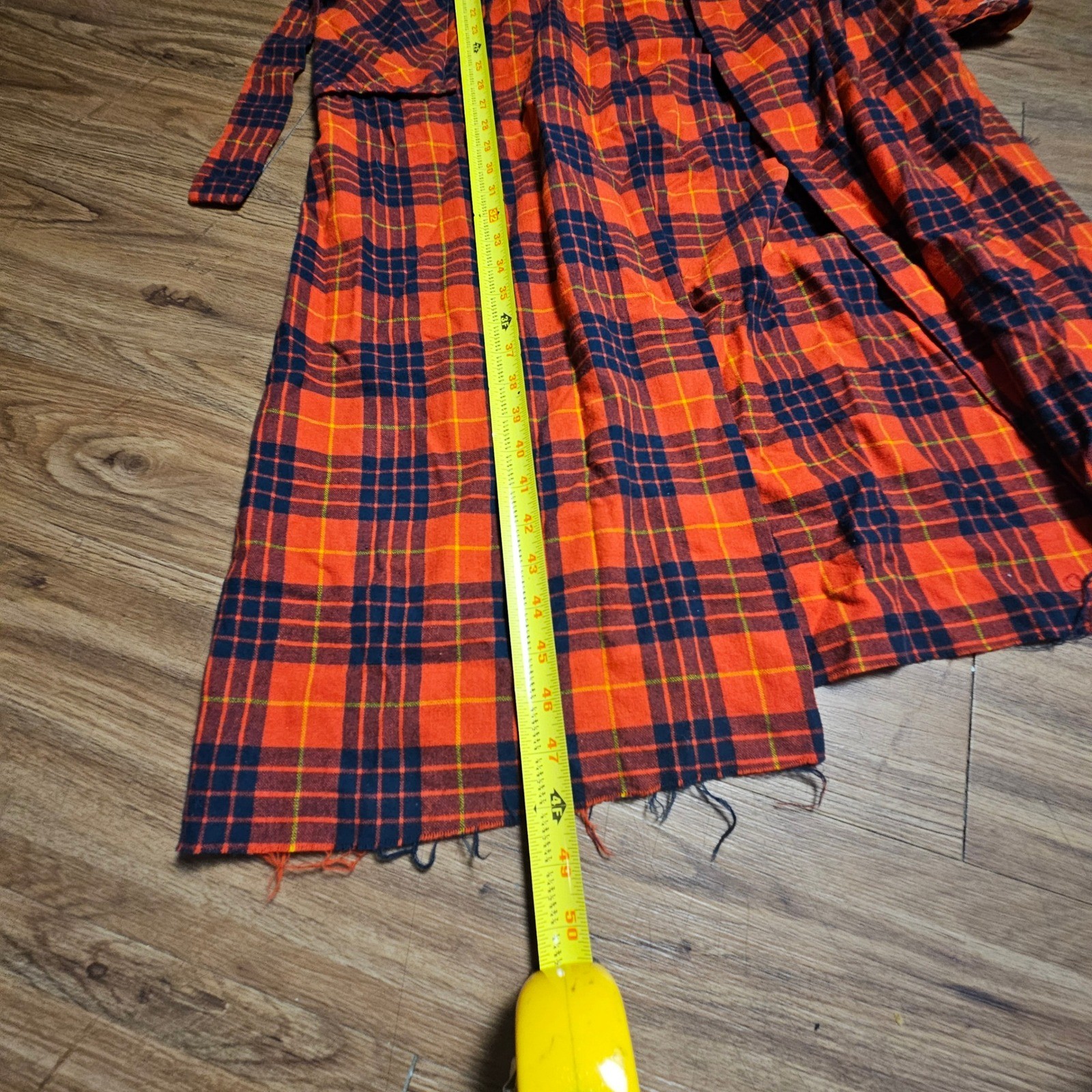 Vintage 50s Viyella B By Cohen Co Plaid Belted Robe Great Britain Country Side
