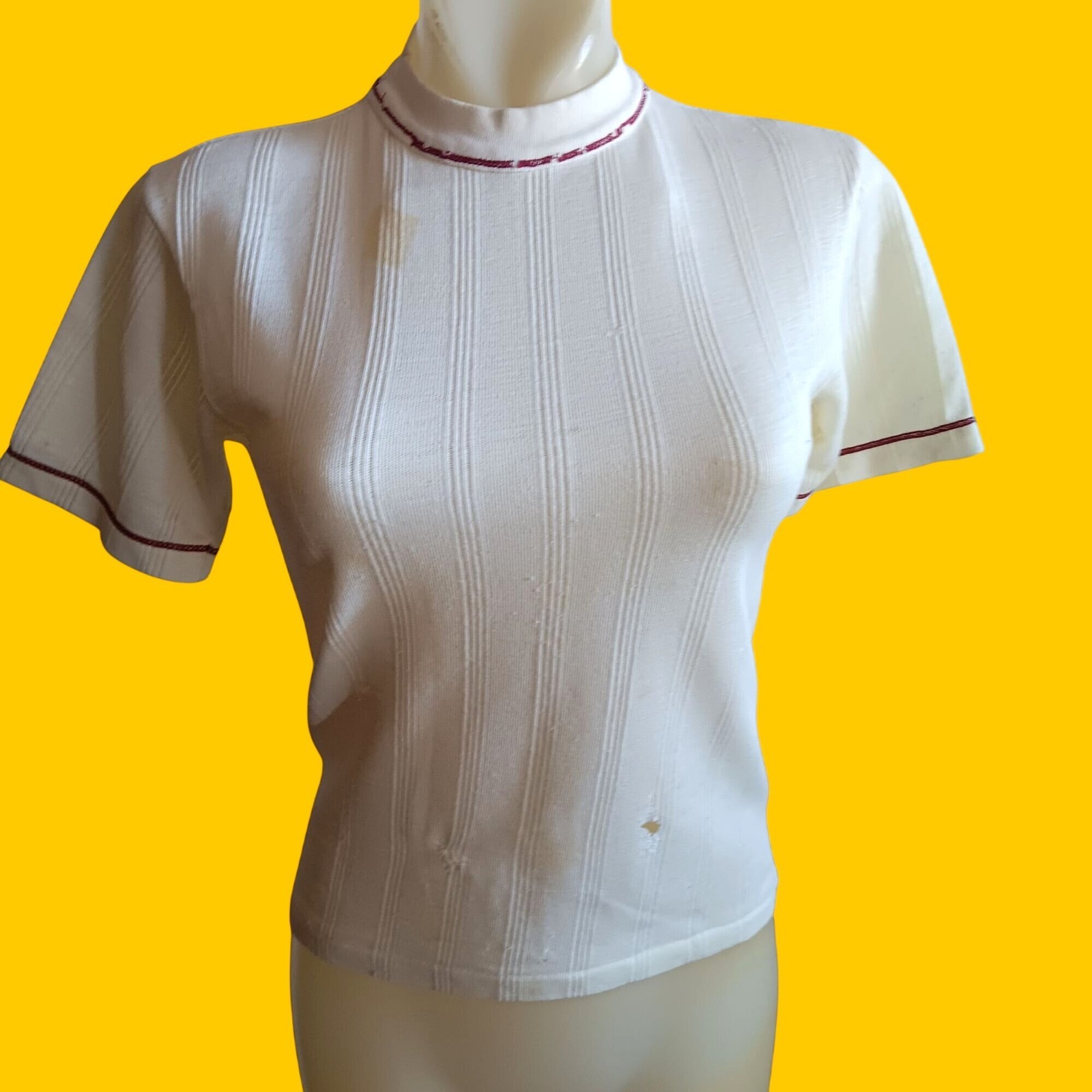 Vintage Single Stitch T-shirt Women’s Small JC Penney Ribbed Distress 1970’s