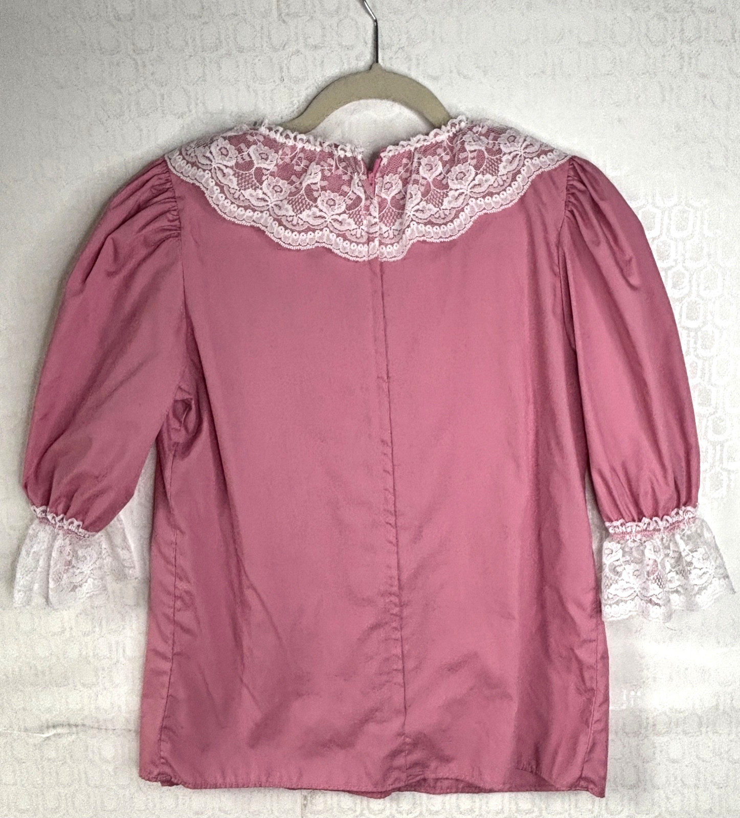 VTG PARTNER PLEASE 2PC SQUARE DANCING SET MAUVE PINK&WHITE LACE TOP SKIRT*S