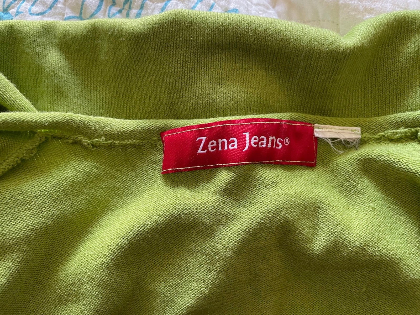 Vintage 90s Zena Jeans Sz M Button Long Sleeve Cardigan Sweater Beaded Flower