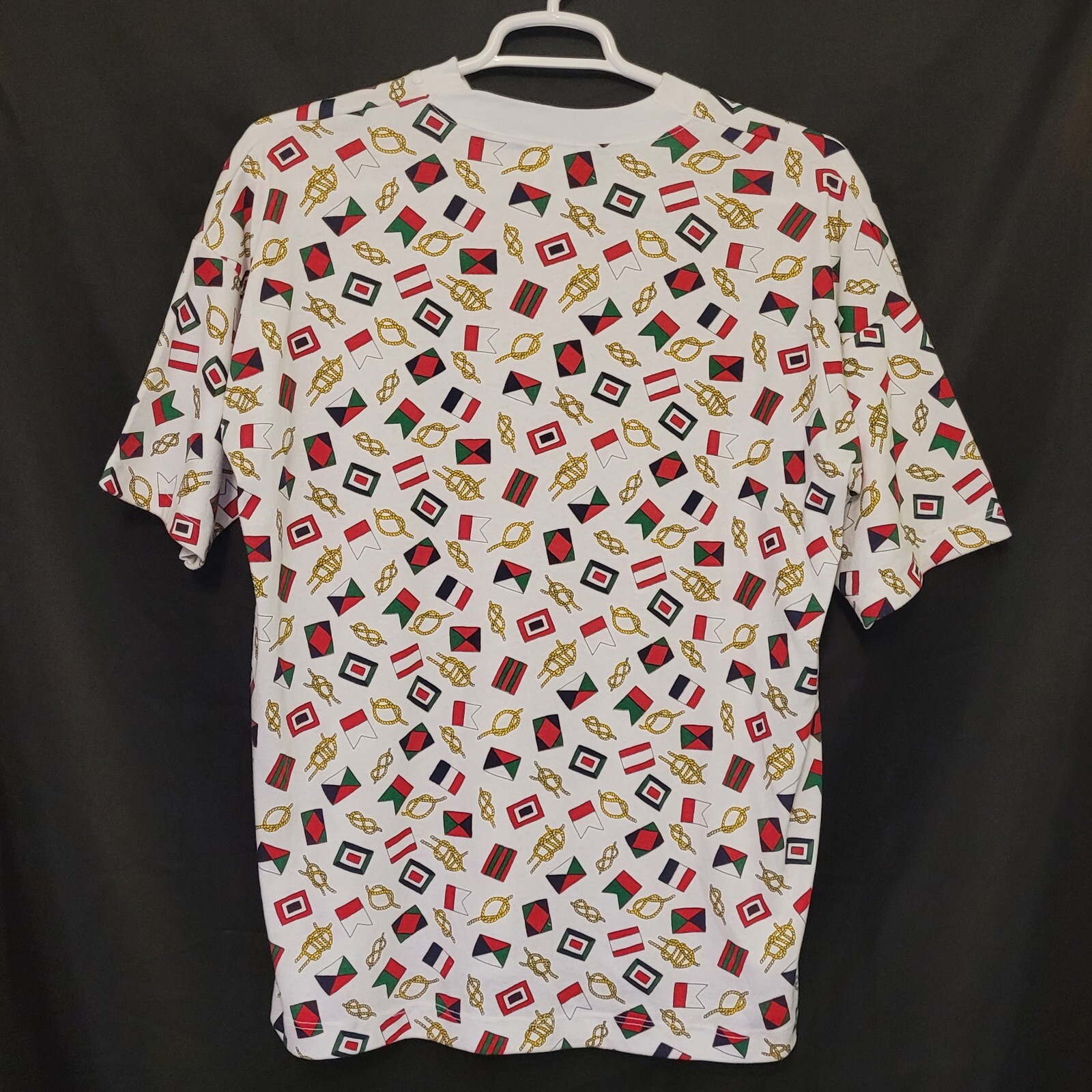 Vintage Sloppy Joes Casualwear Wmn’s Nautical Flags & Ropes Print OS Pullover