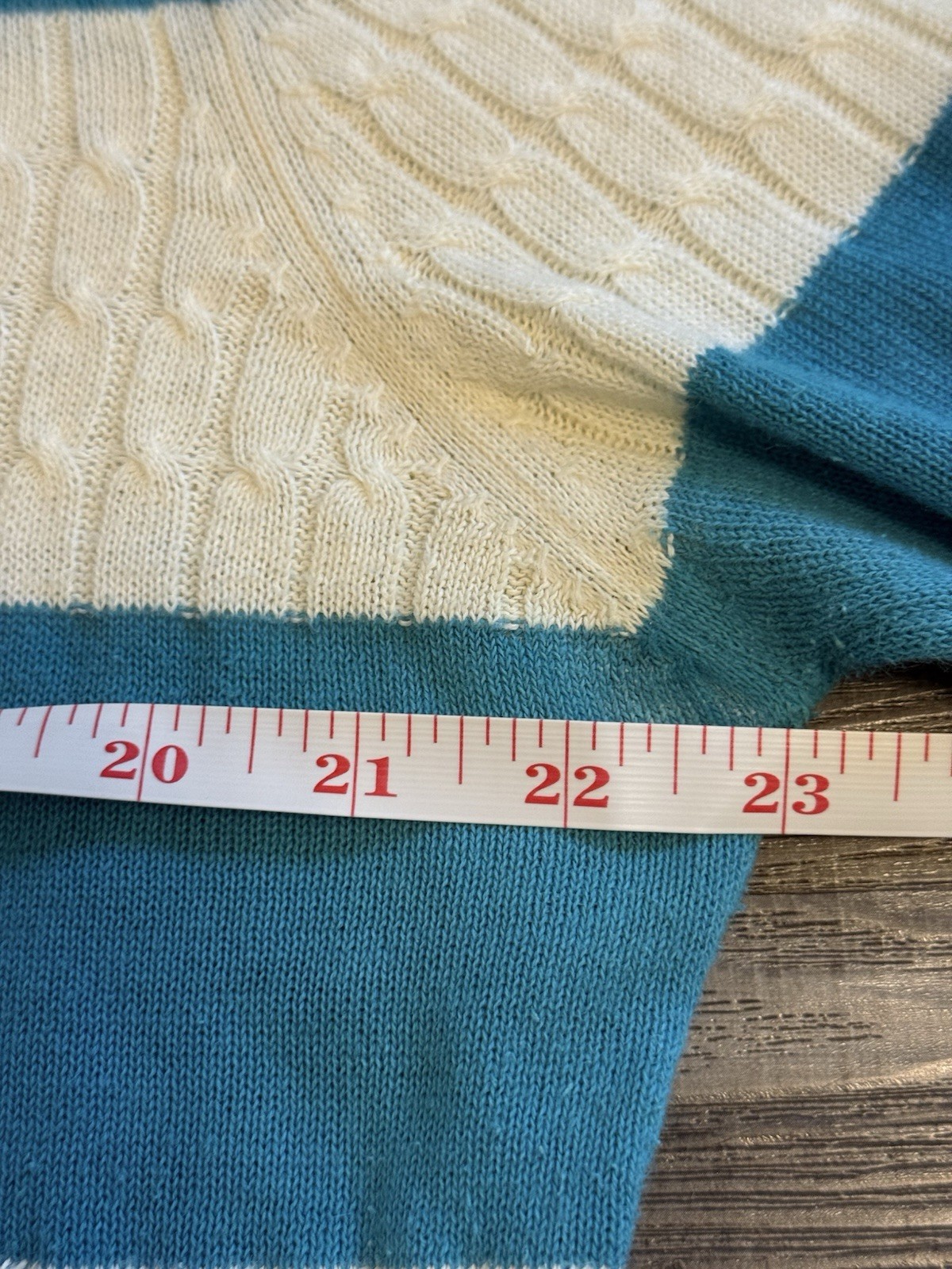 Vintage Bellpointe Striped Beaded Fish 3/4 length Sweater Sz XXL