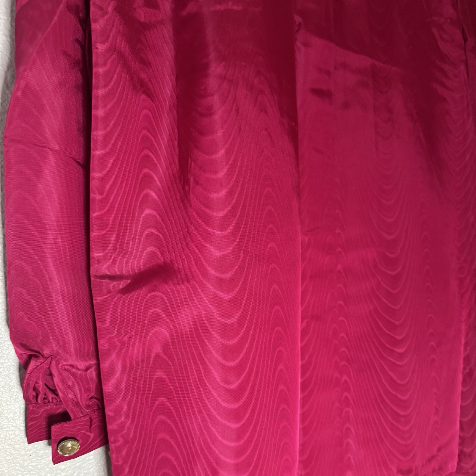 Vintage Halston Moire Taffeta Bow Dress Size 8 New With Tags Long Sleeve Buttons