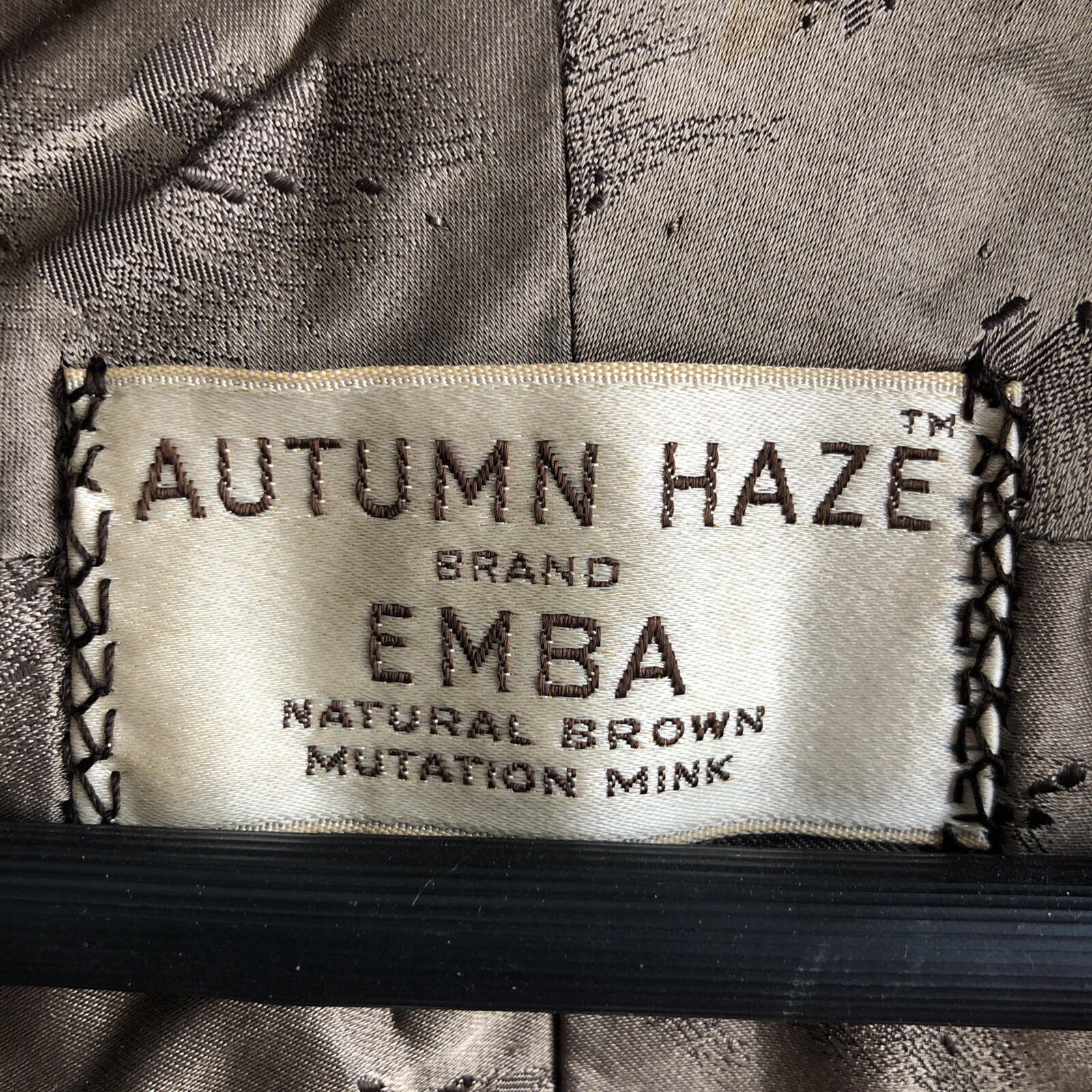 Vintage Autumn Haze Emba Natural Brown Mutation Mink Arm Slits Fully Lined Mint