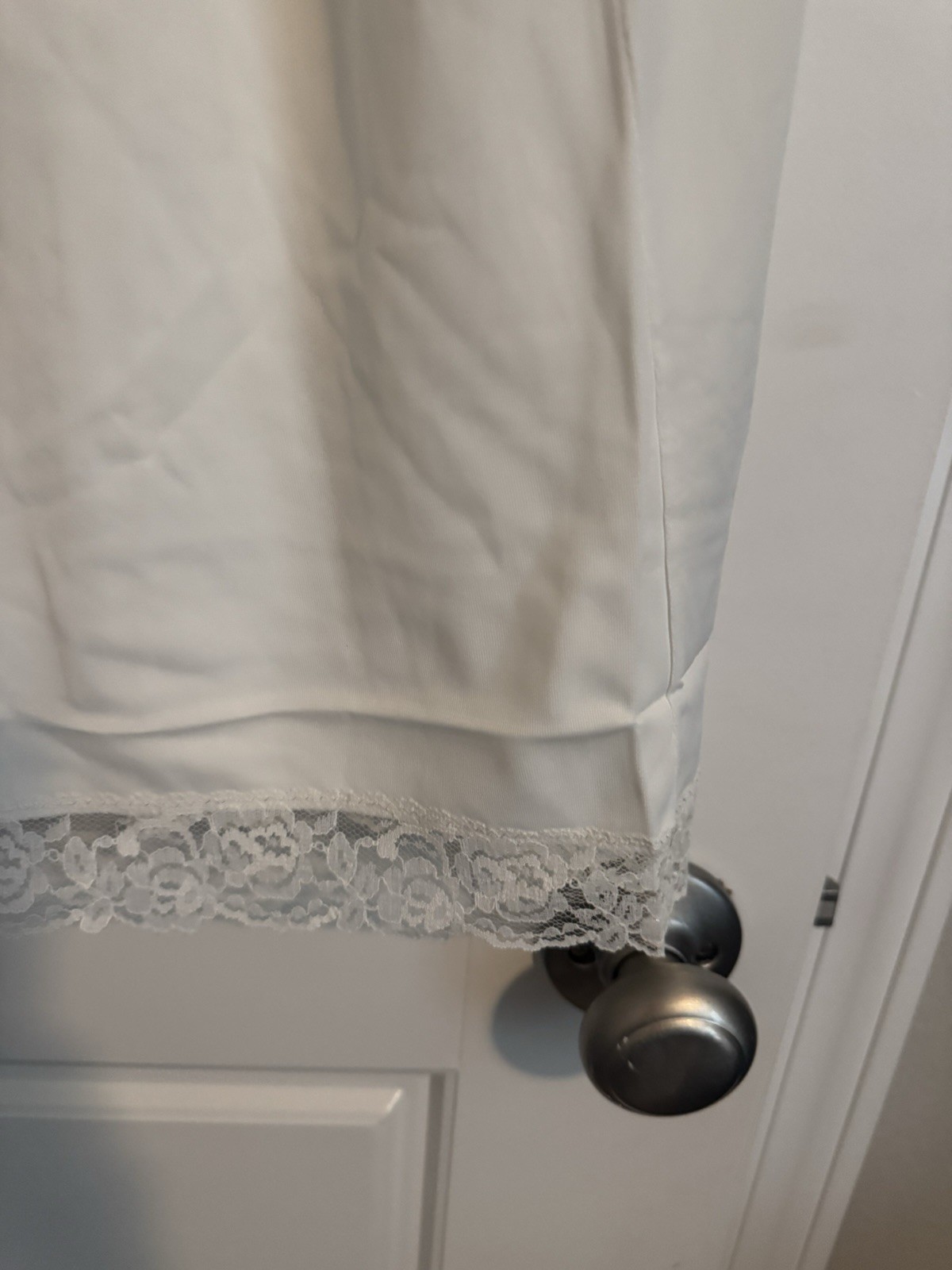 Vintage Du Pont Acele Size 36 Regular White Short Proportioned Slip Lace USA