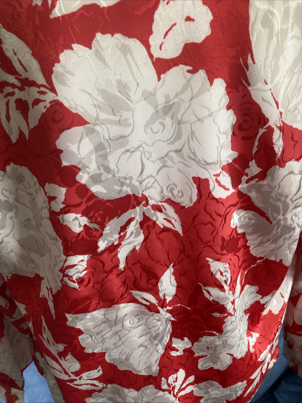 VTG 80s Adelaar for Jacobson’s Pussybow Blouse Size 8 Floral ILGWU Shoulder Pads