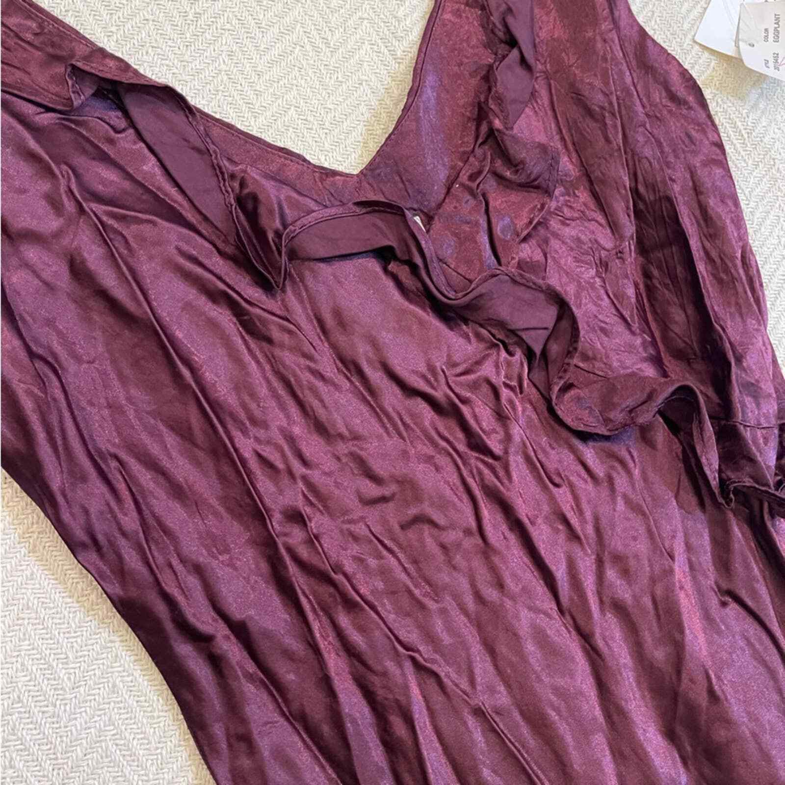Breakin Loose Vintage Y2K Dress Deep Plum Color Size 7/8 Womens NWT