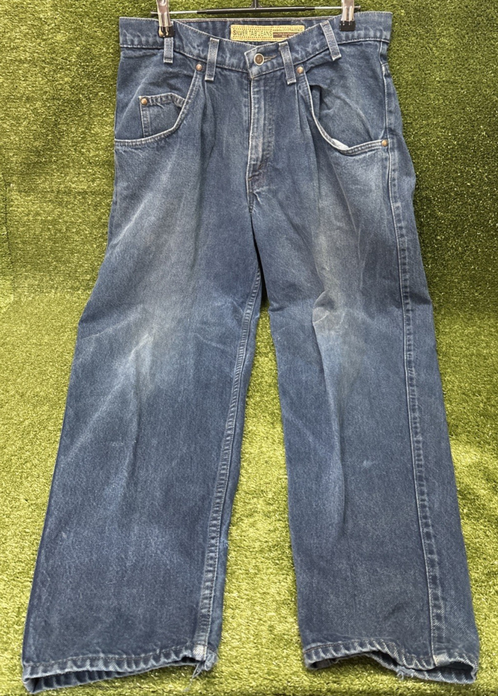 Vintage Levi’s Silver Tab Mens Jeans W32xL32 Light Wash Blue Face Patch