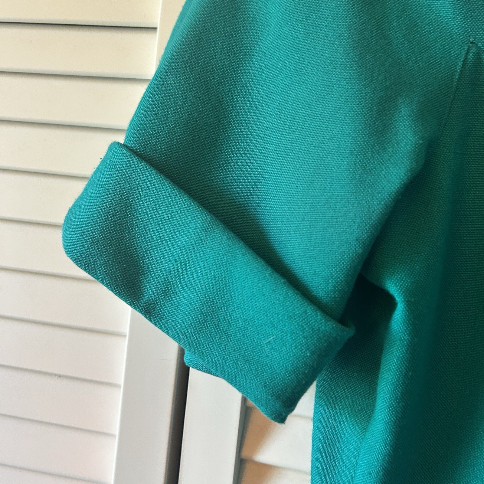Vintage 90s Kasper For ASL Teal Green Structured Lined Dress 10 Secretary Career