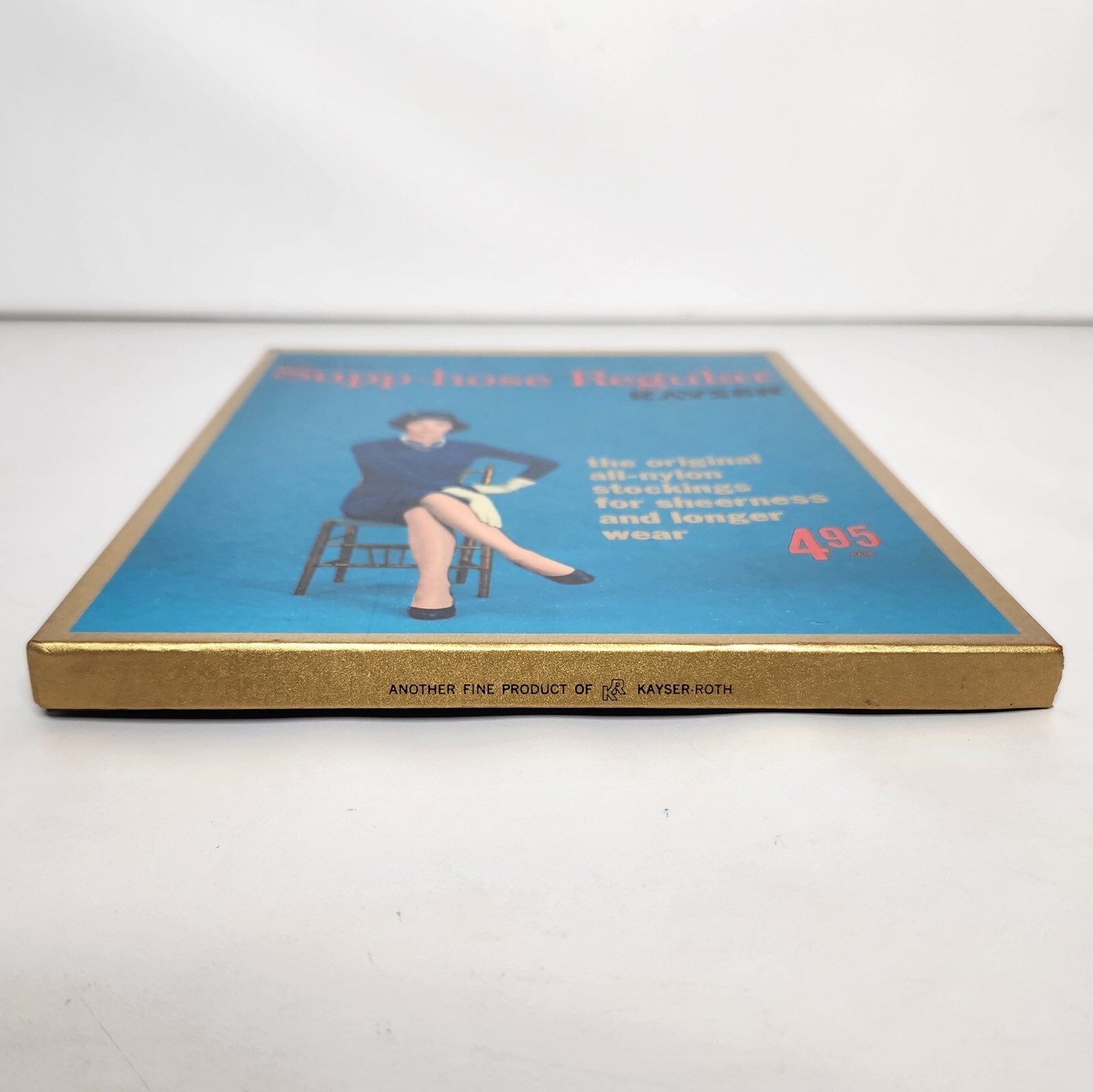 Vintage Supp-Hose Kayser Nylon Stockings Seamless Pantyhose Honey Tall 9 1/2-10L