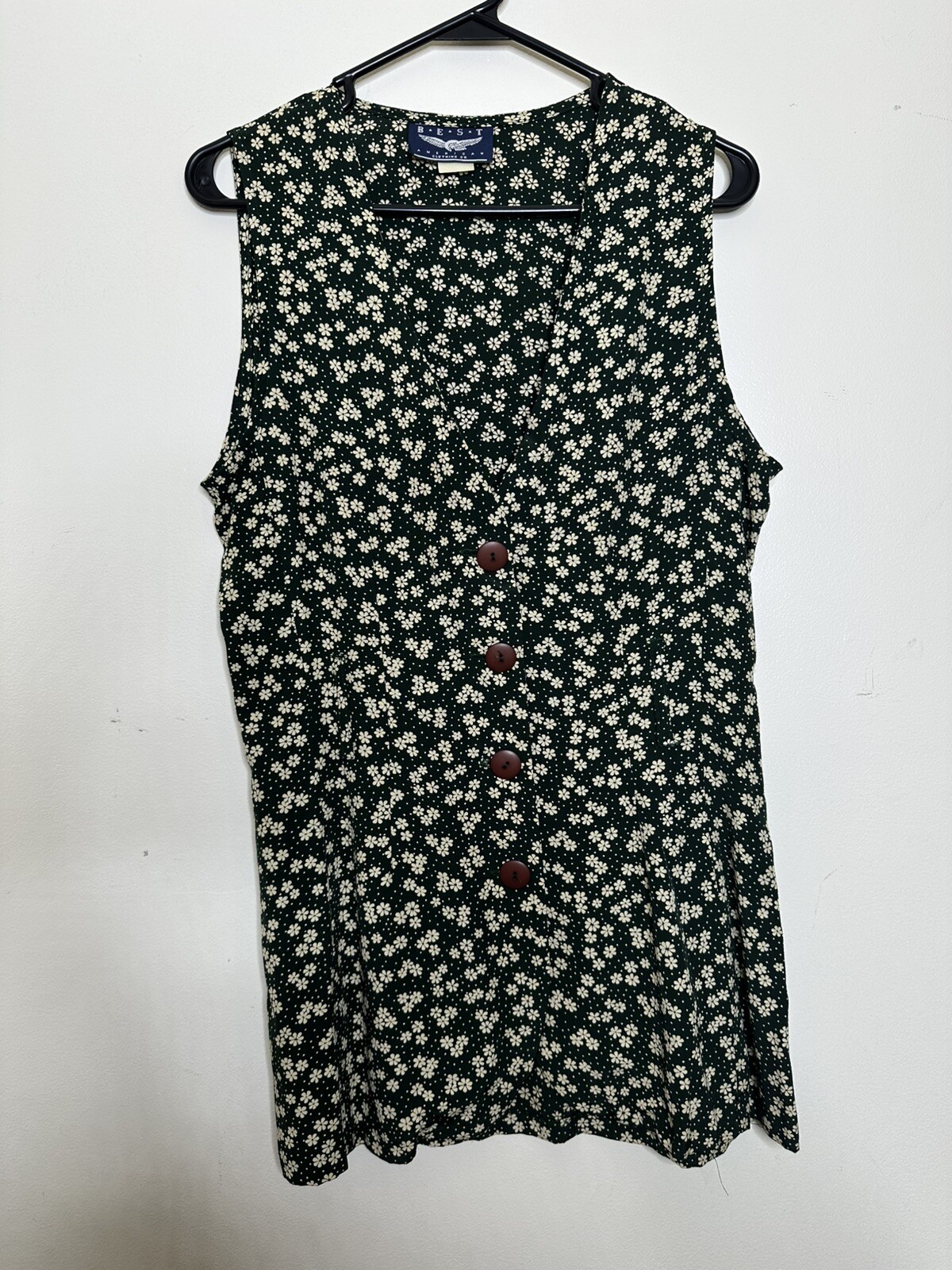 Vintage Best American Clothing Co Suit Top M Bottom Sm Green Floral Polka Dot