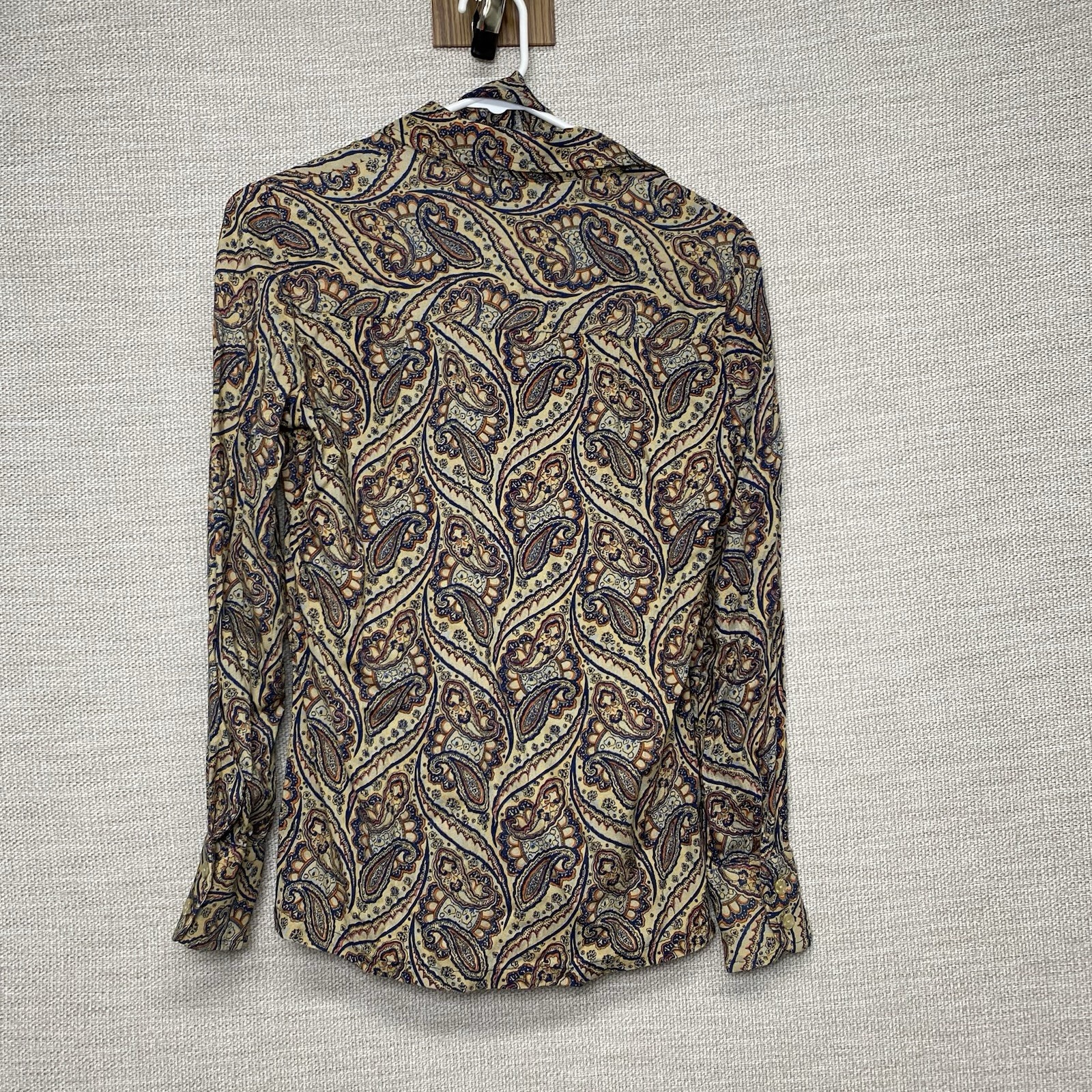 70s Picato Blouse 2 Piece Size 10 L/S Dagger Collar Paisley Boho Art to Wear