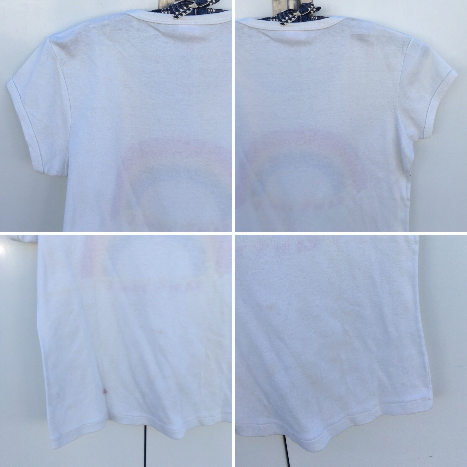 Vintage SAMS TOWN Rainbow Graphics W/ Butterfly T Shirt 70s 80s Misses Large