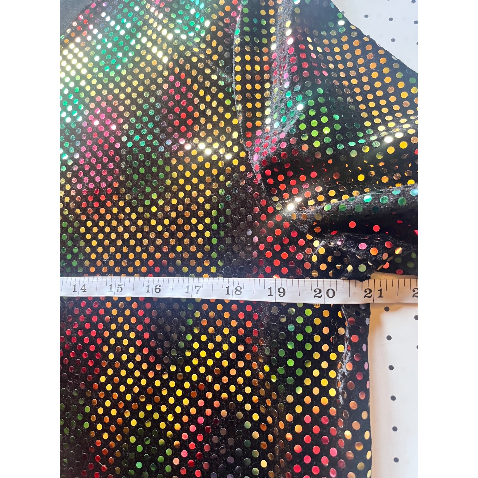 Kathie Lee Collection Vintage Y2K Metallic Disco Top Multicolor Foil Dot Blouse