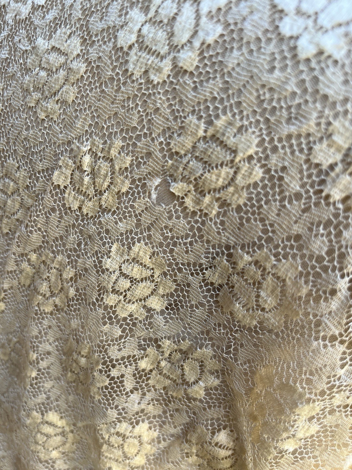 Ladies Edwardian, Floral Lace Blouse, Long Sleeves, Cloth Covered Buttons