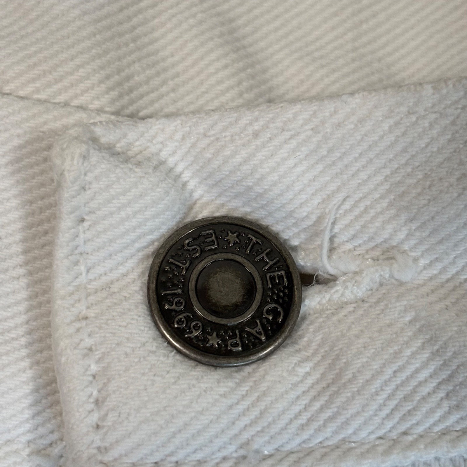 VTG Gap Jeans Loose Fit 90s Women’s Sz 26 White Made in USA Coastal Minimalism