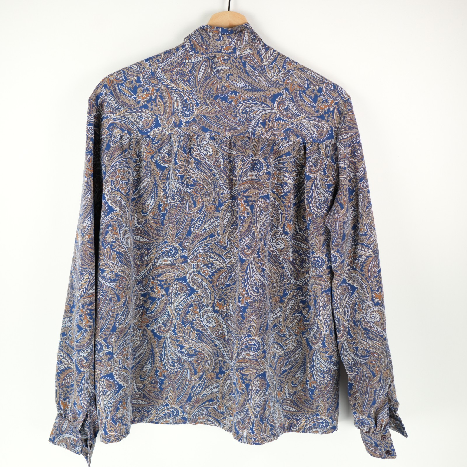 VTG Country Sophisticates Pendleton Paisley Blouse Mock Neck Women’s Size L EU