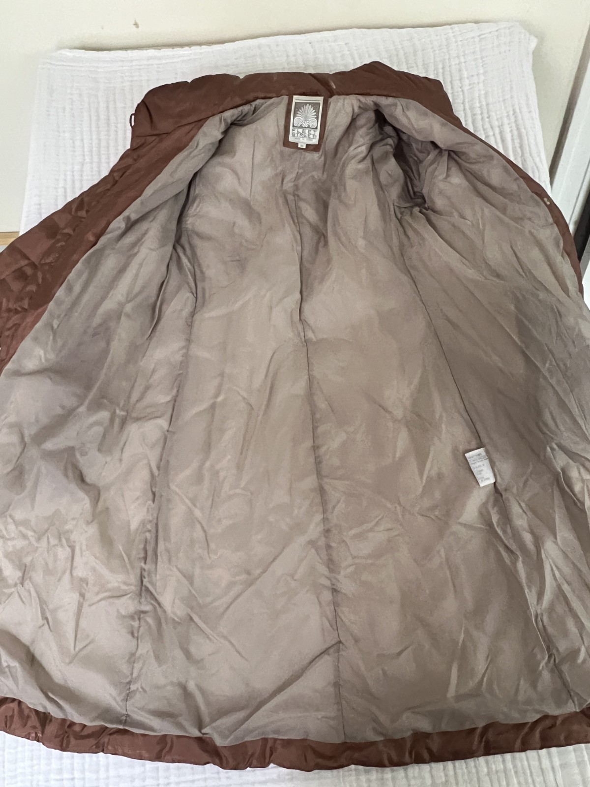 Fleet Street Vintage 80s Korean Down Feather Puffy Coat Long Toggles Mauve Pink