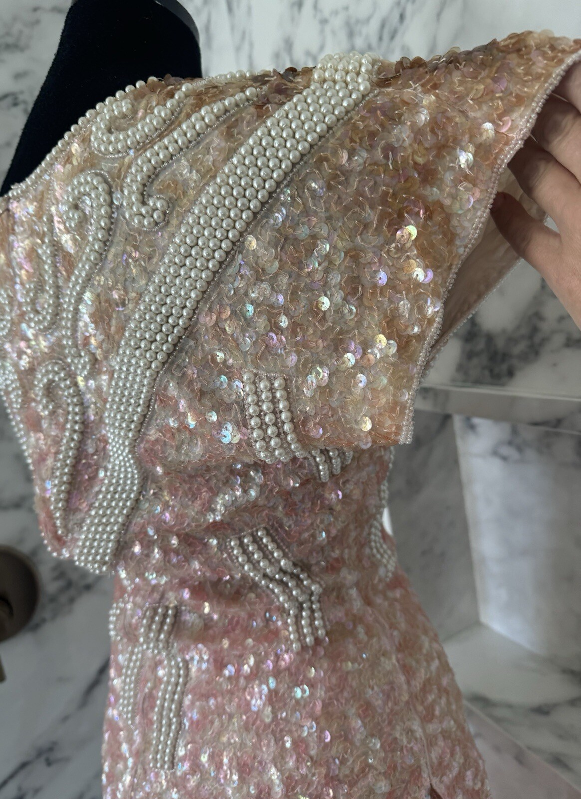 Vintage Women’s Two Piece Set Sequins. Skirt And Top.